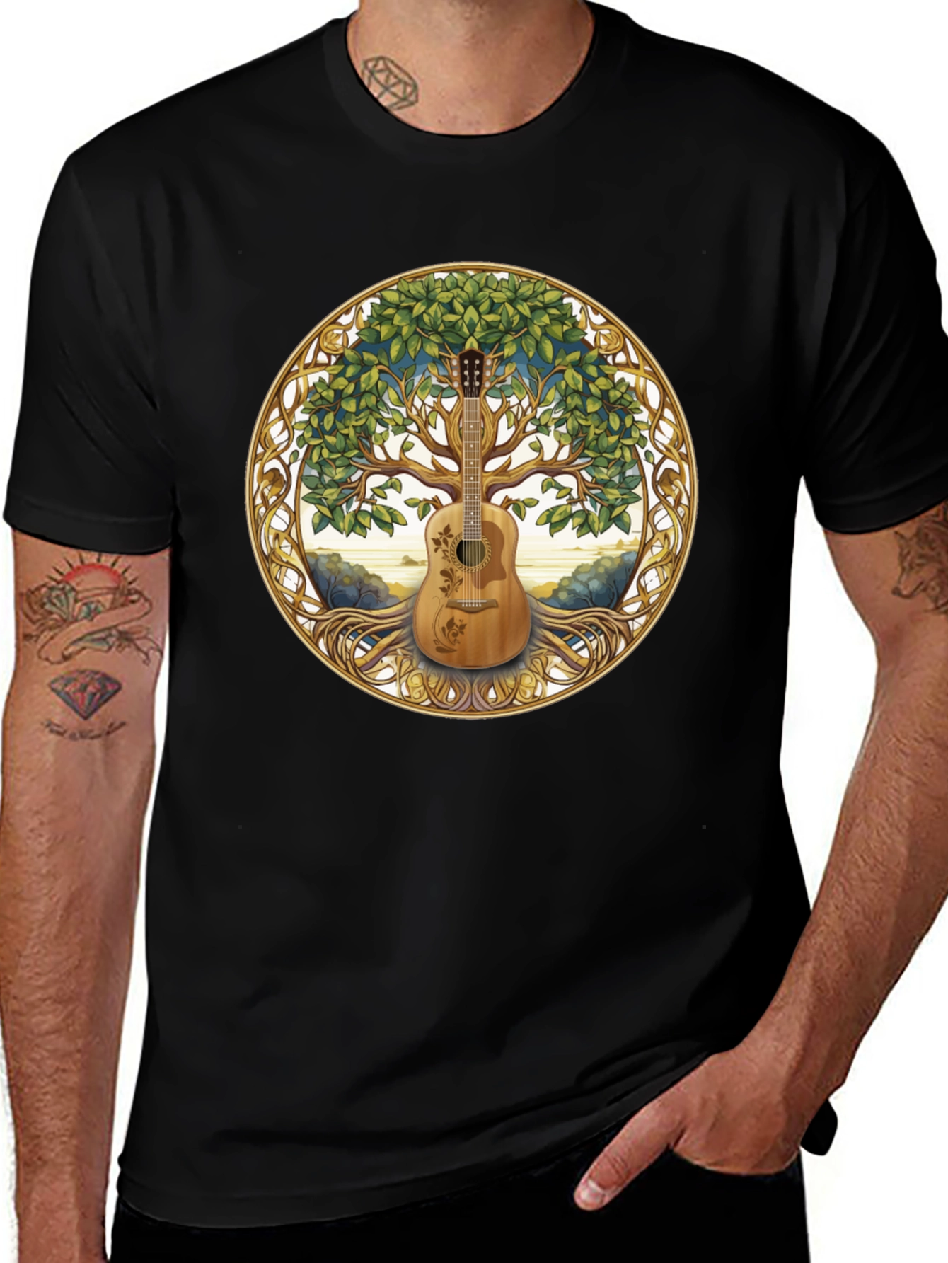 Variant 16 of Guitar Tree of Life Graphic T-Shirt