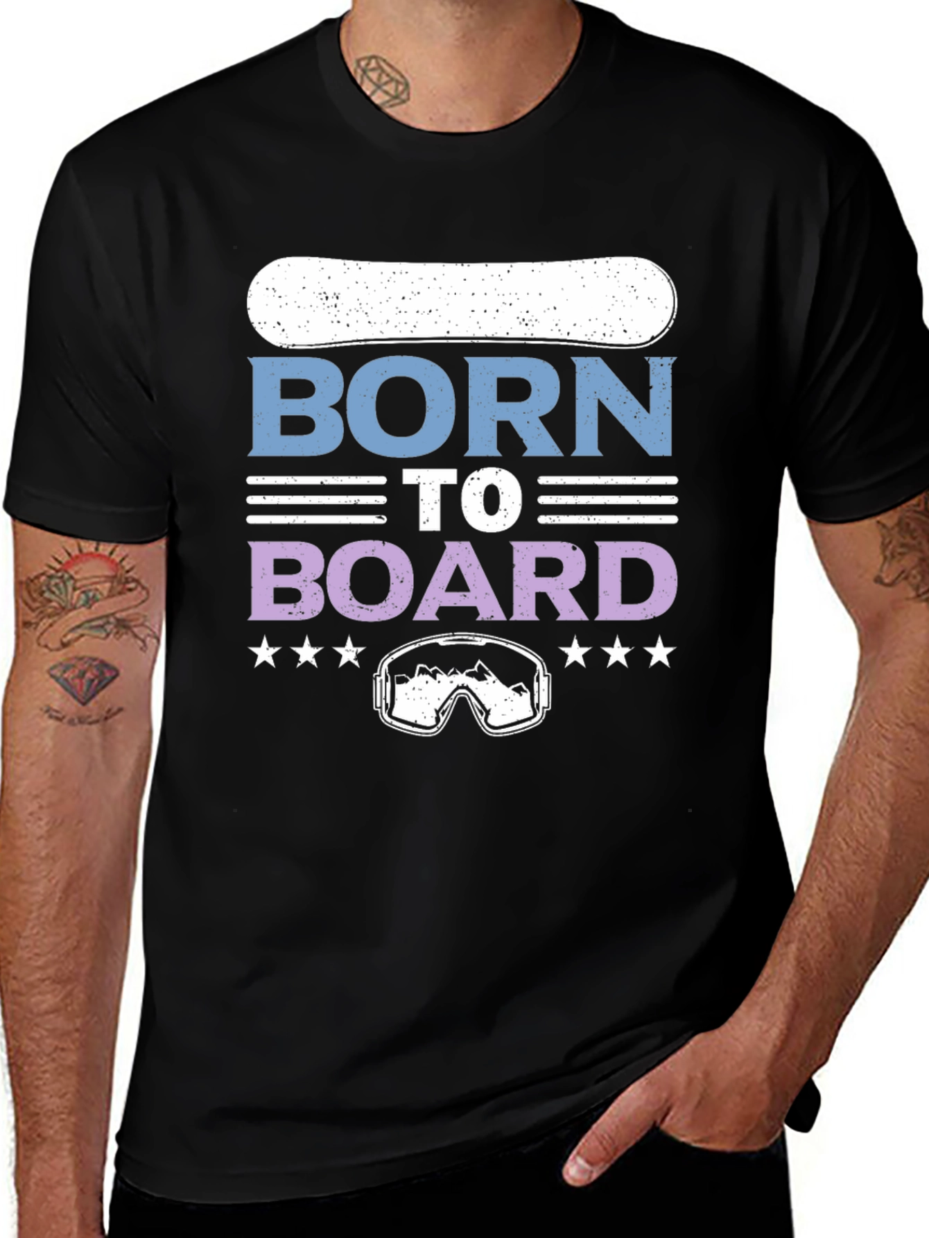 Variant 18 of Born To Board Graphic T-Shirt