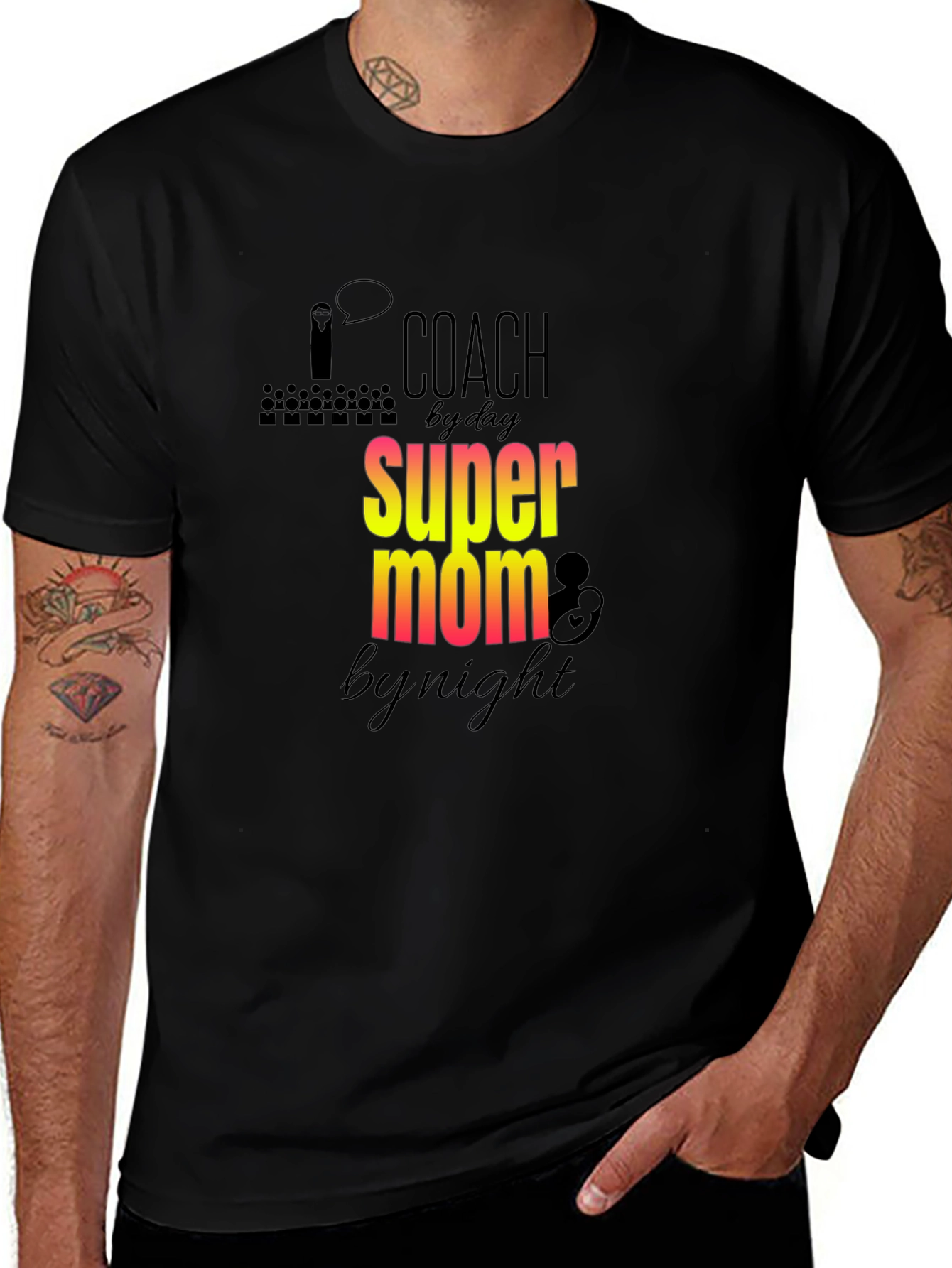 Variant 9 of Coach by Day Super Mom by Night Graphic Tee