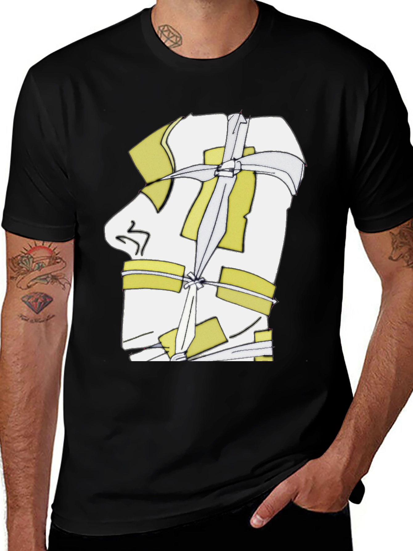 Variant 29 of Novelty Bandaged Face Graphic T-Shirt