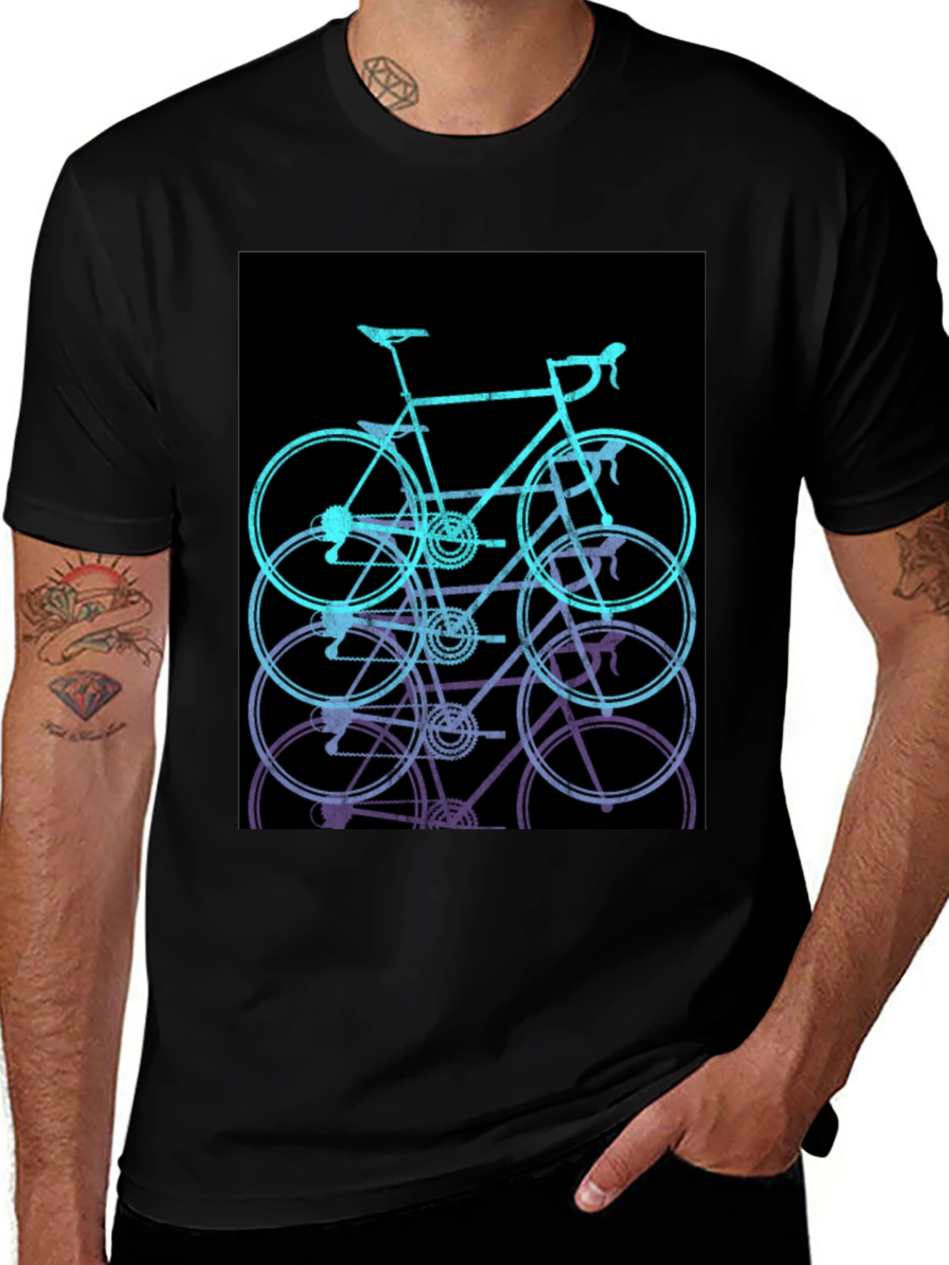 Bike Stack Graphic Tee - Ride in Style