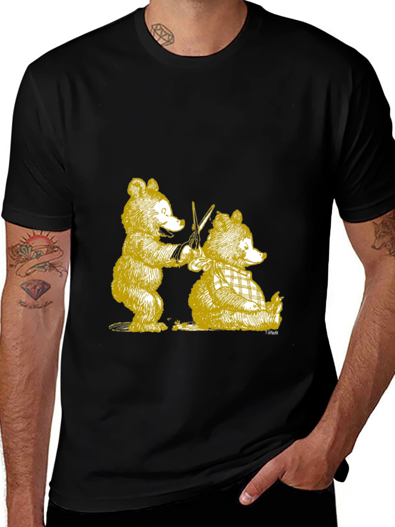Variant 8 of Bear Barber Graphic Tee