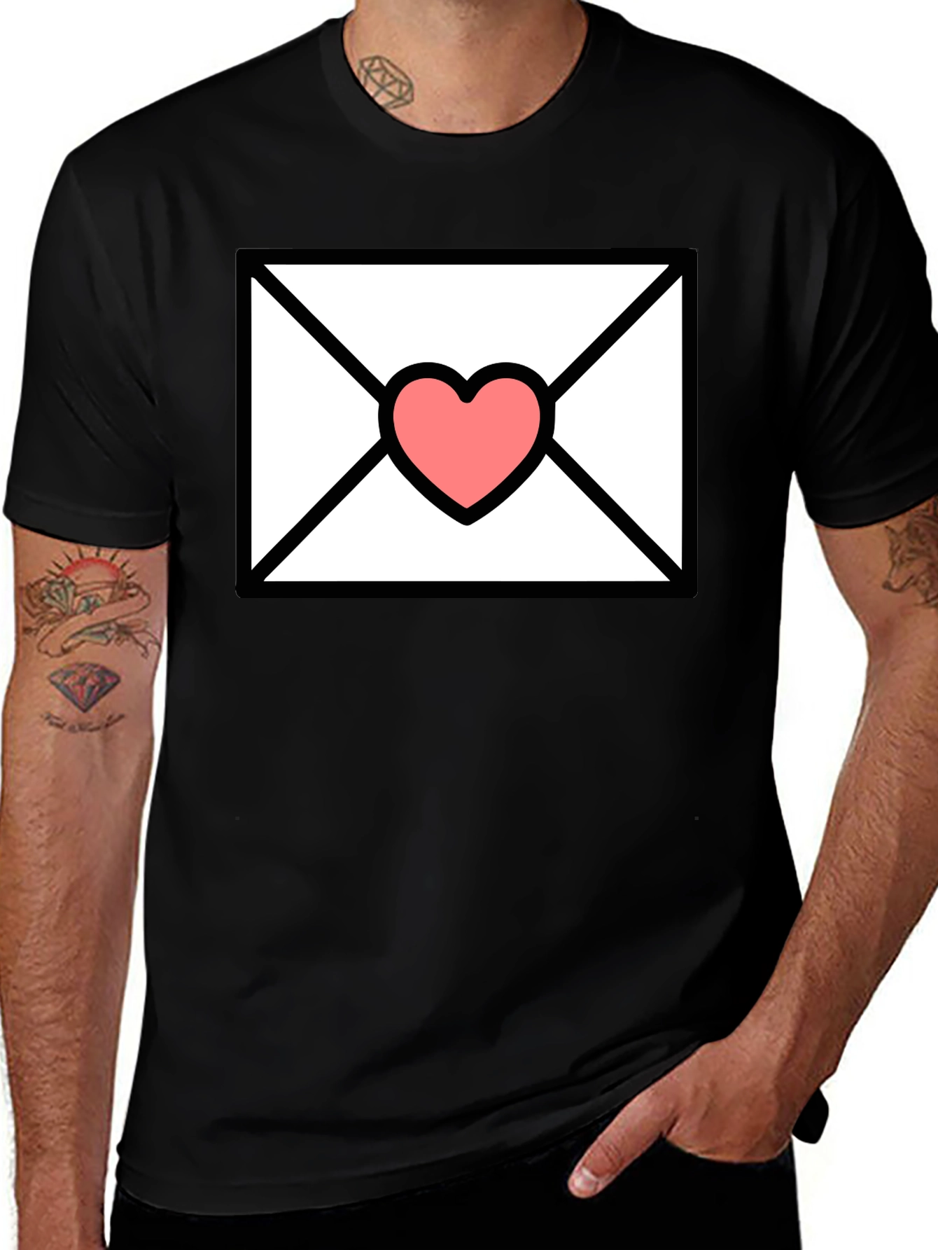 Variant 22 of Love Letter T-Shirt - Heart Envelope Graphic Tee