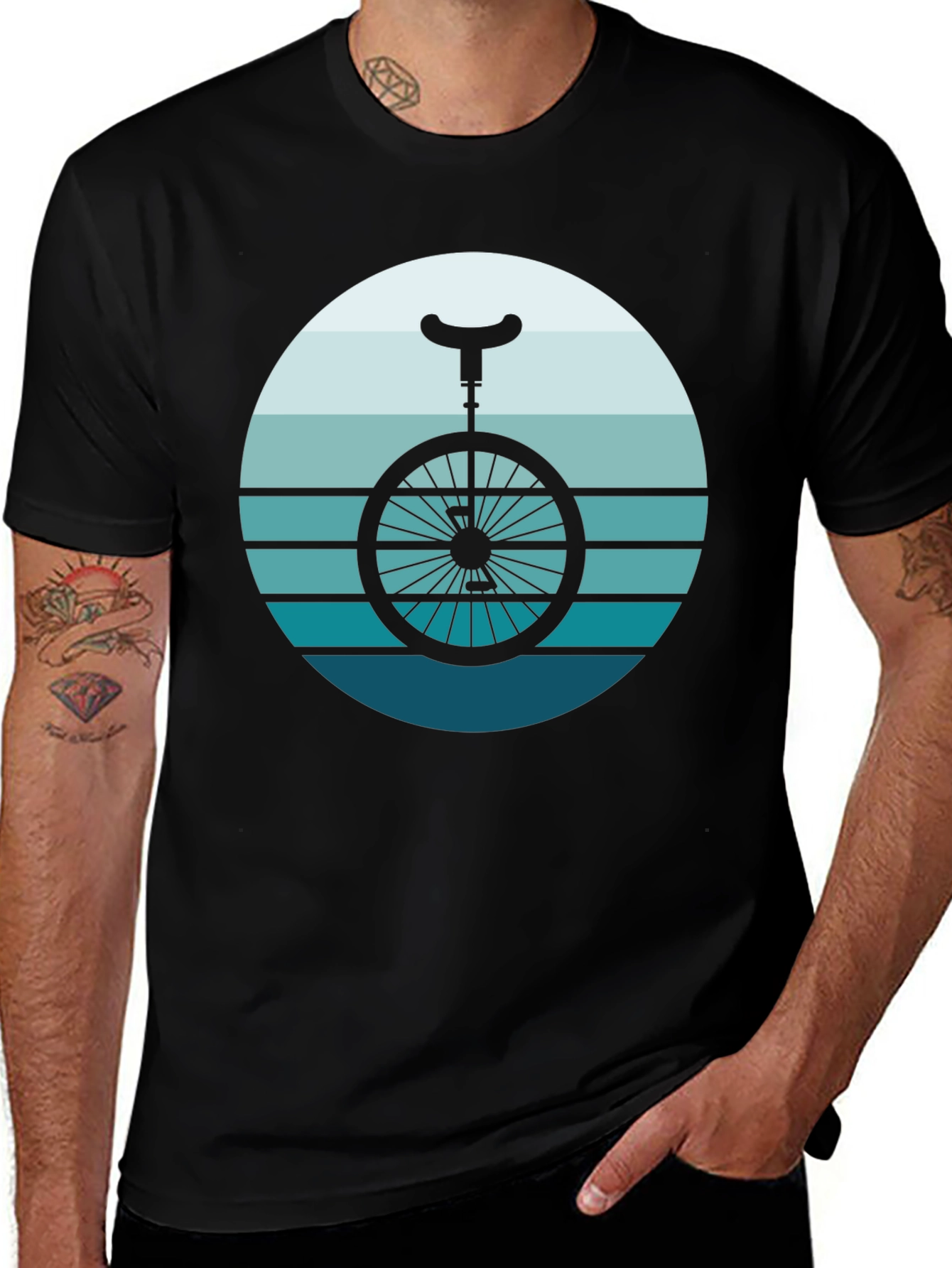 Variant 22 of Retro Unicycle Graphic Tee - Cool Vintage Style