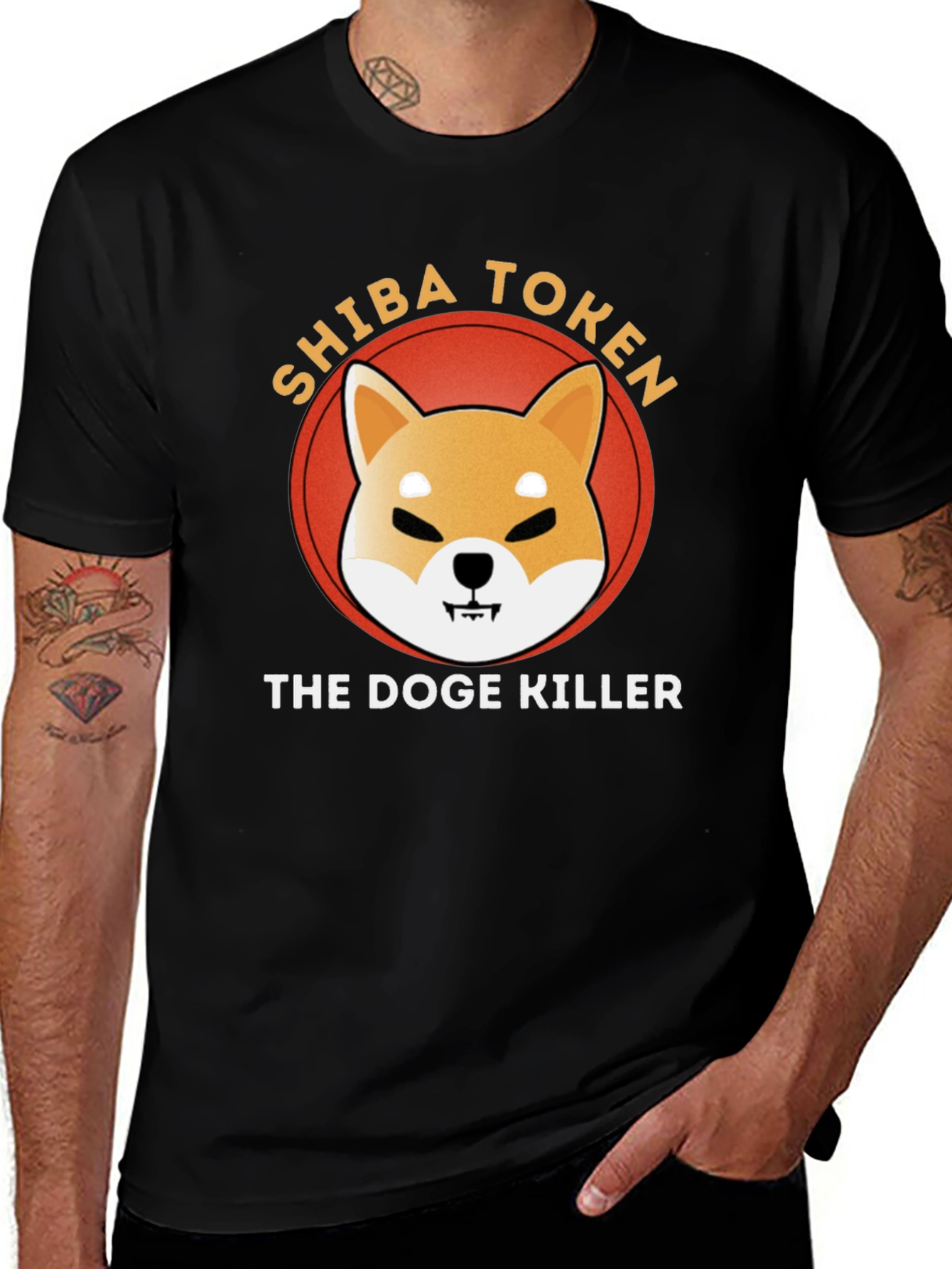 Shiba Token Doge Killer Black T-Shirt