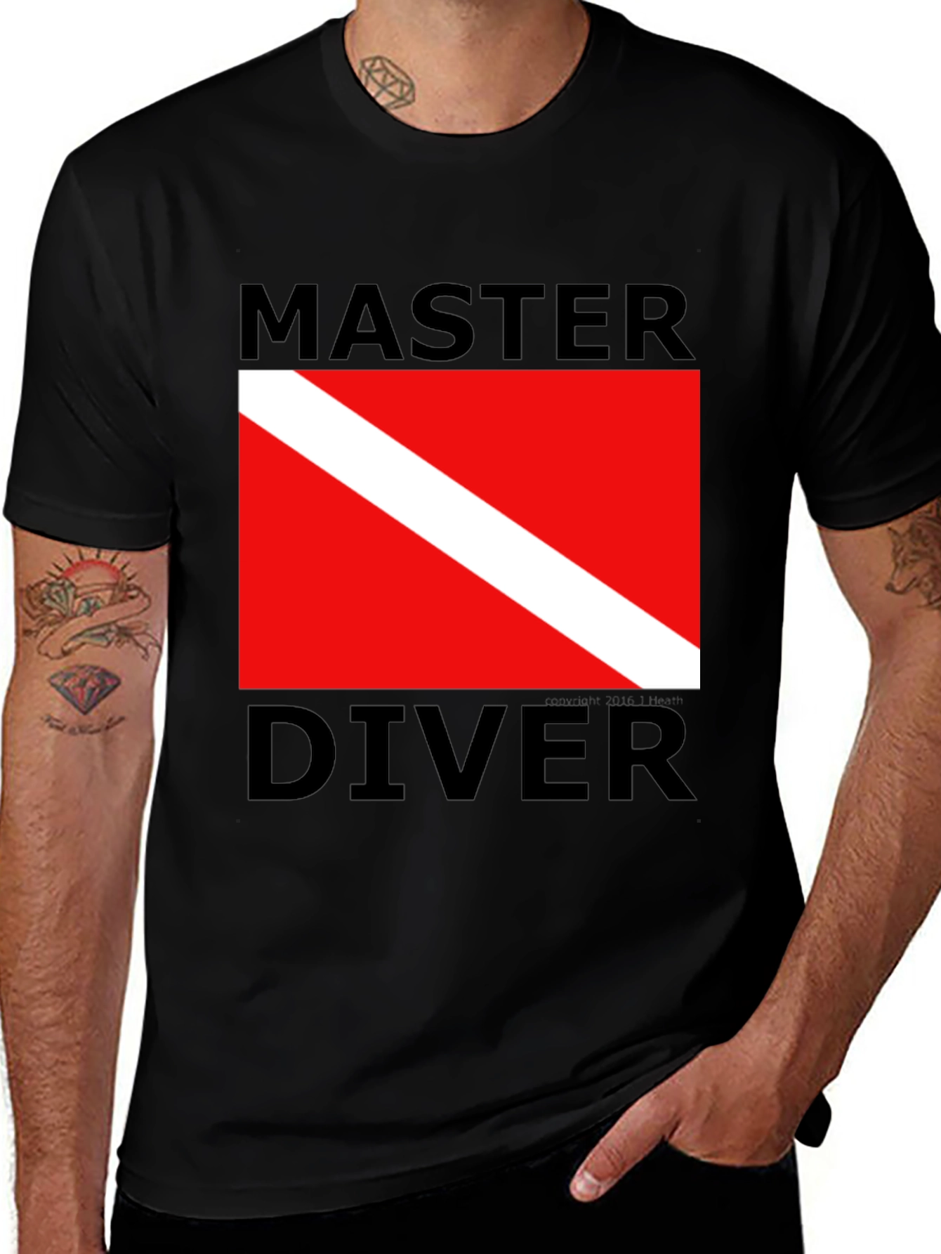 Master Diver T-Shirt - Scuba Diving Flag Design