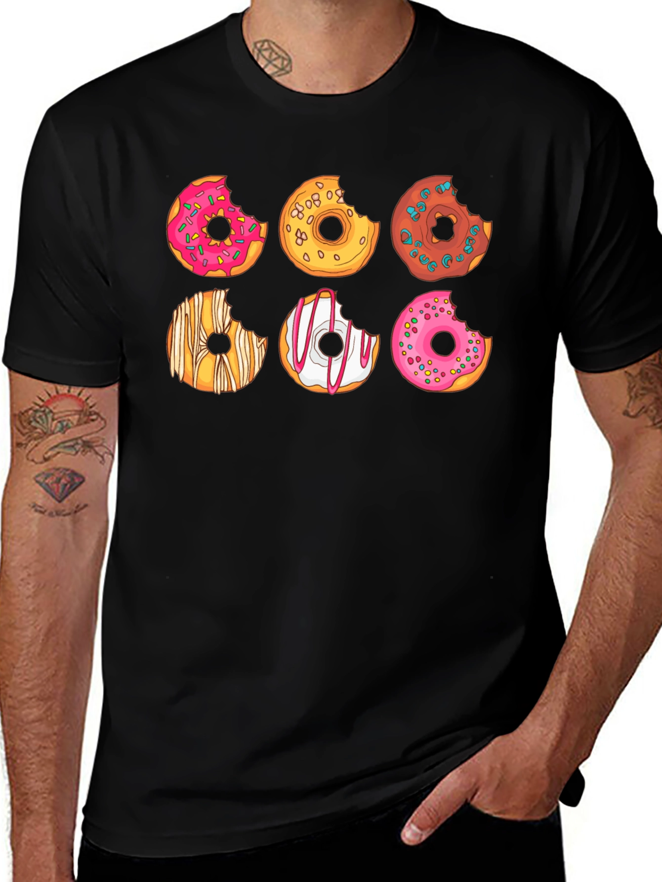 Variant 8 of Donut Lover T-Shirt - Sweet Treat Design