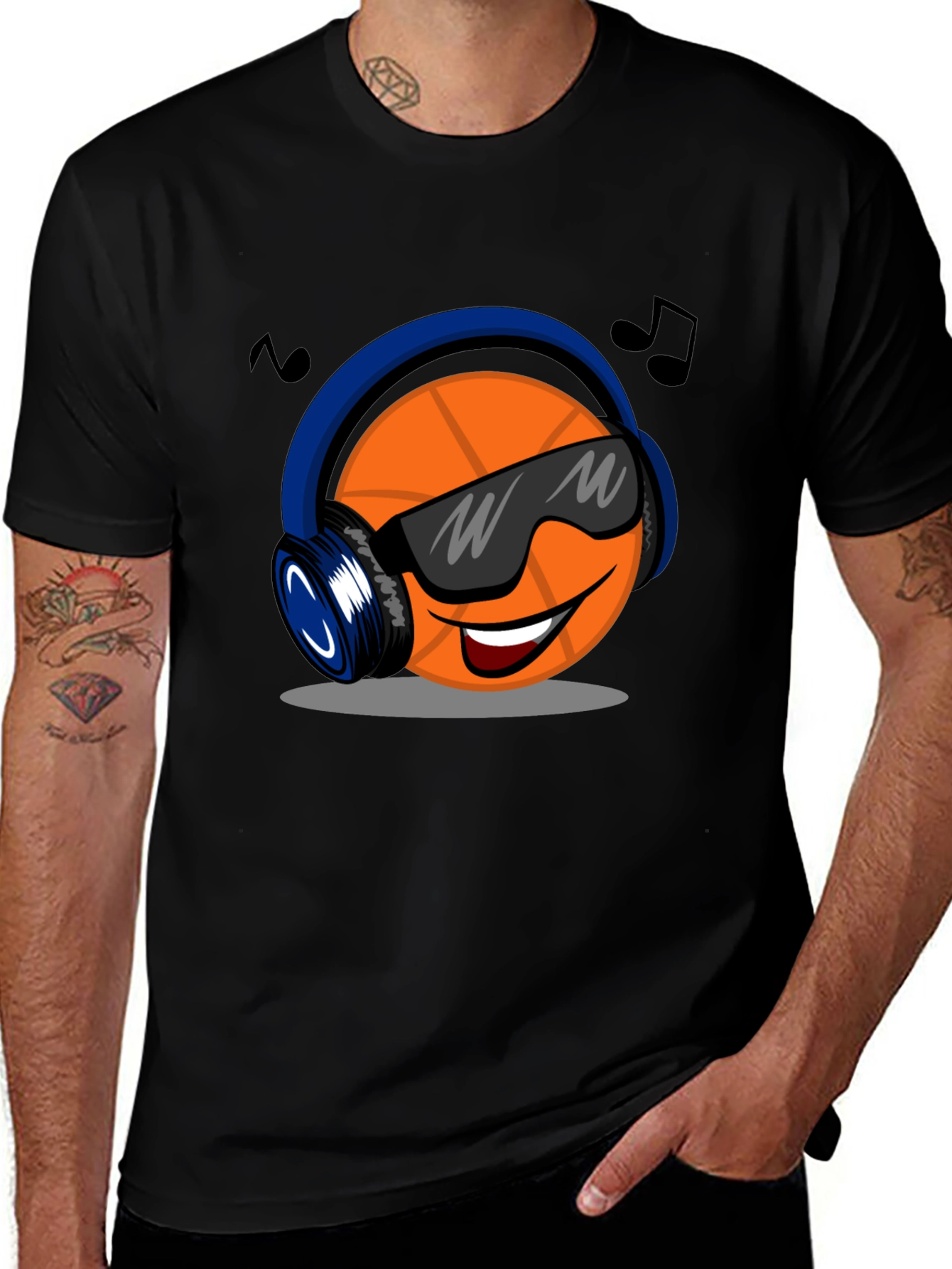 Variant 15 of Cool Basketball Headphones Graphic T-Shirt