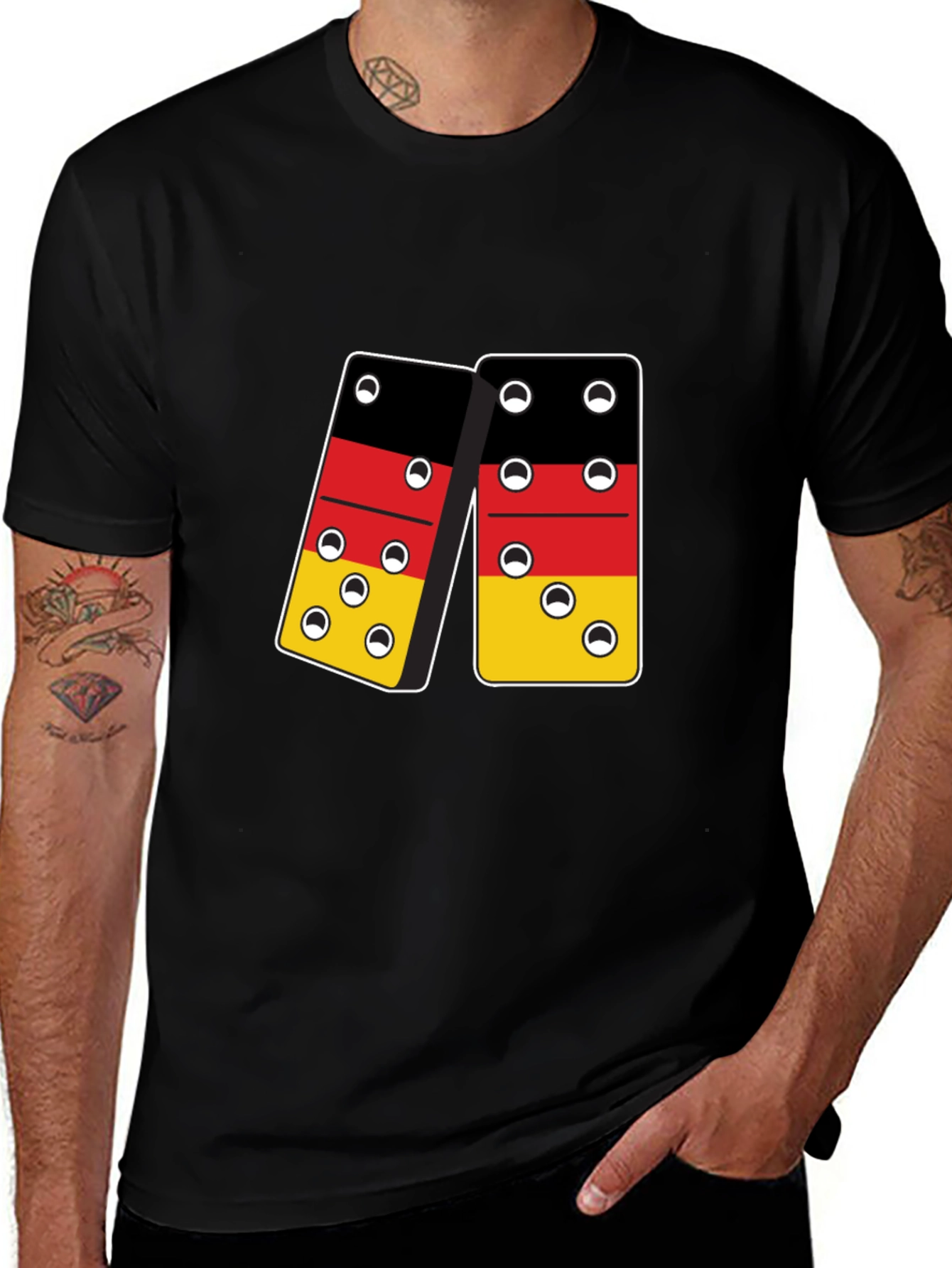Variant 25 of German Flag Dominoes T-Shirt