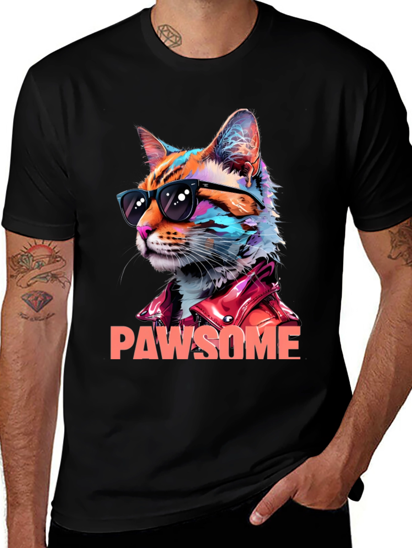 Variant 12 of Pawsome Cat T-Shirt