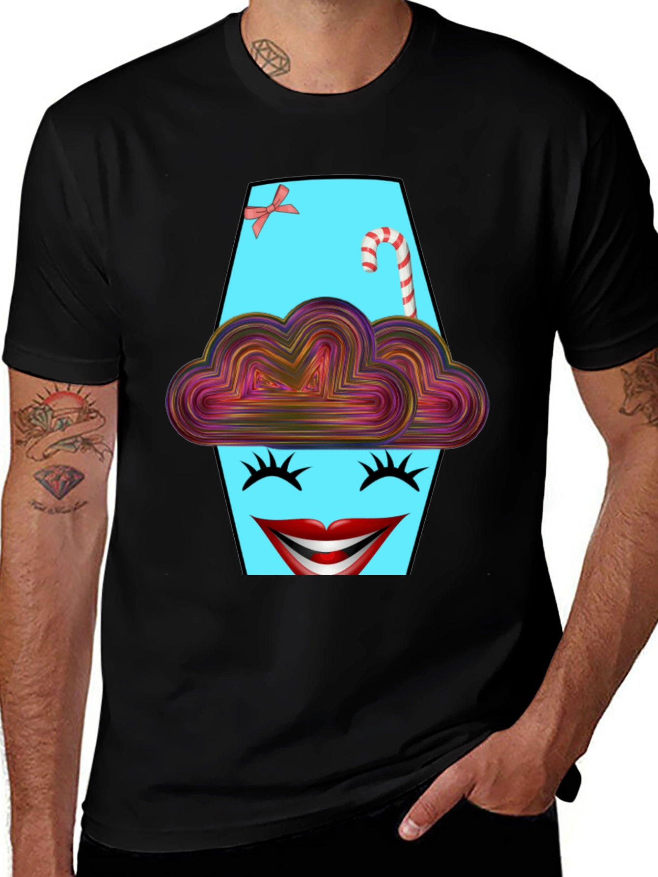 Variant 6 of Cartoon Cupcake Face Graphic Tee