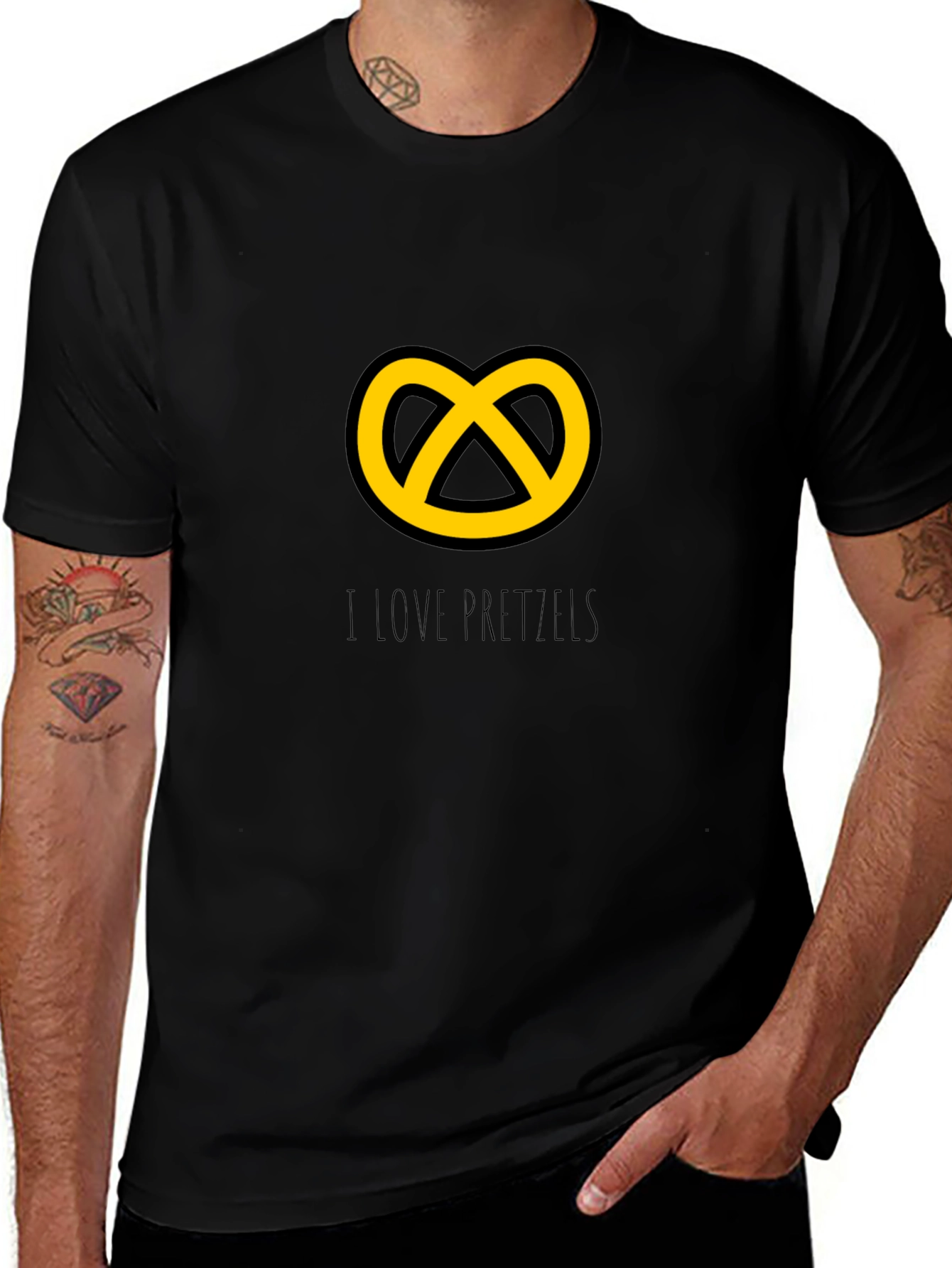 I Love Pretzels Graphic T-Shirt