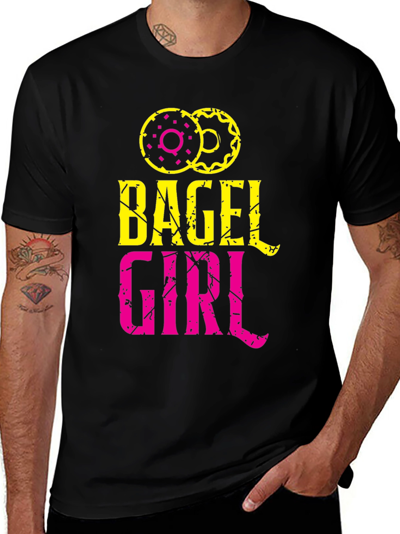 Variant 6 of Bagel Girl Graphic Tee - Trendy Casual Top