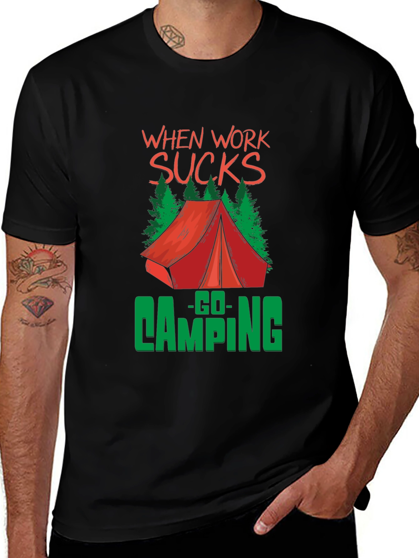 Variant 24 of When Work Sucks Go Camping Graphic Tee