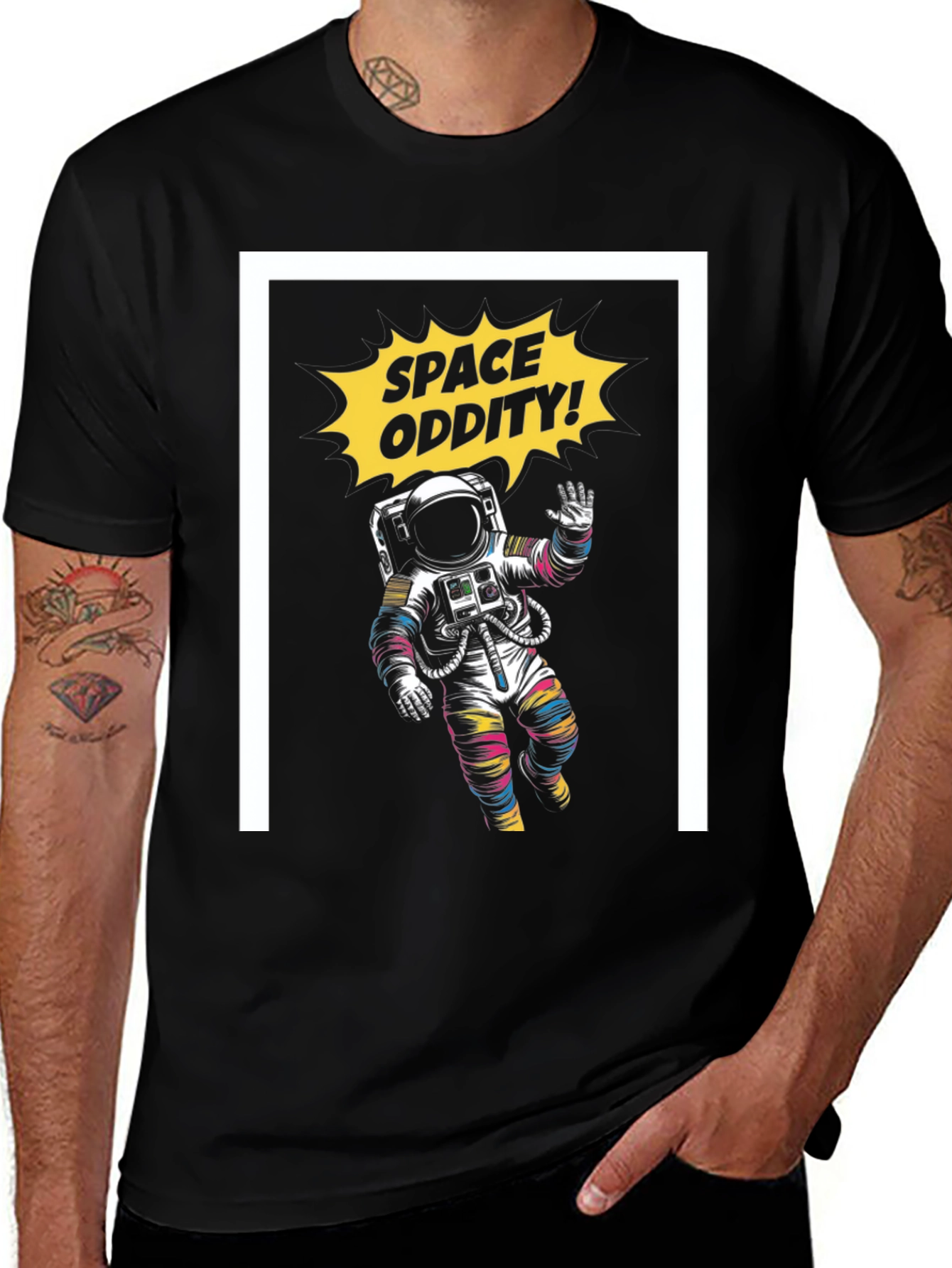 Variant 10 of Space Oddity Graphic Tee - Black T-Shirt