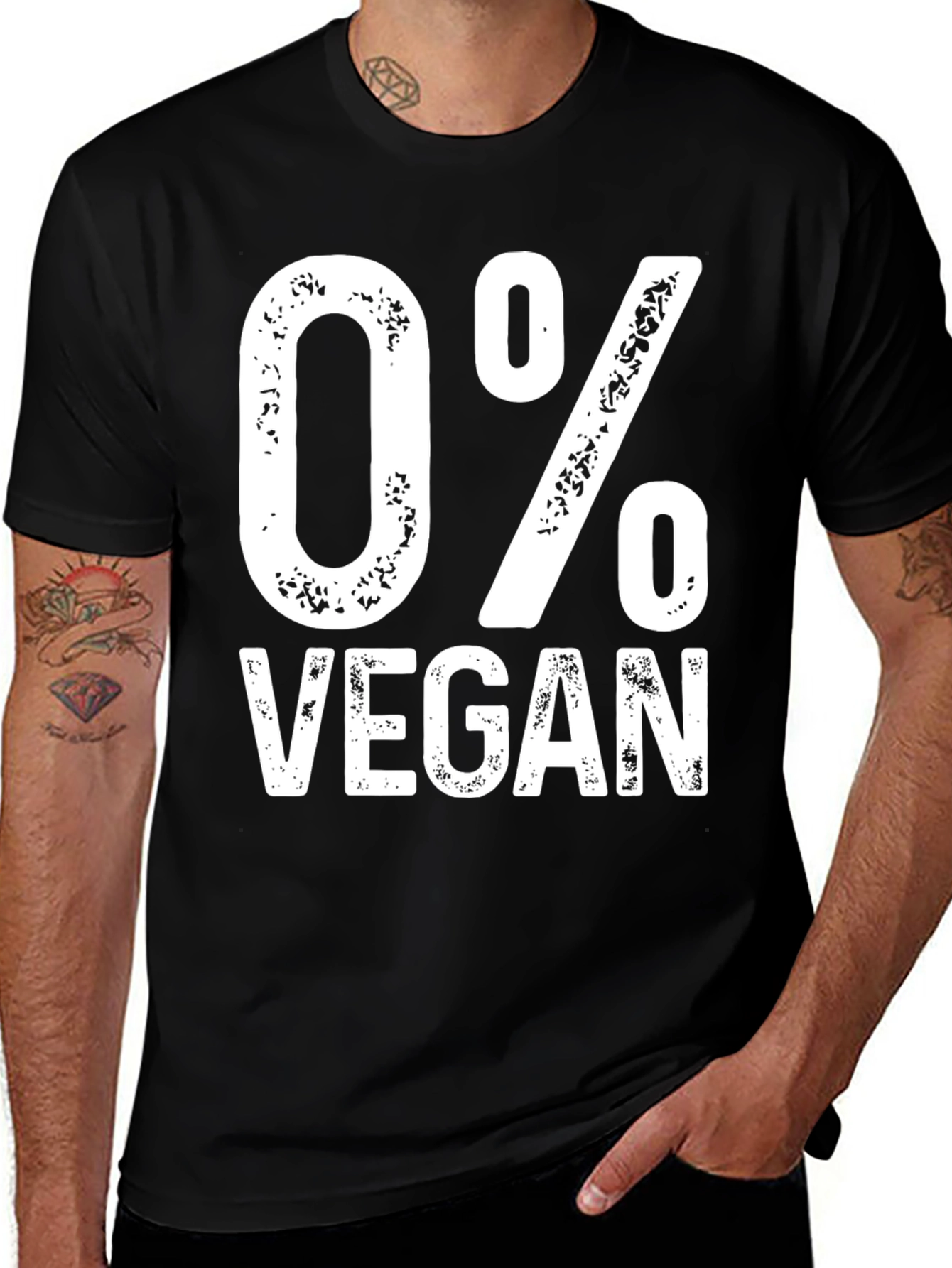 Variant 17 of 0% Vegan Graphic Tee - Unisex Novelty T-Shirt