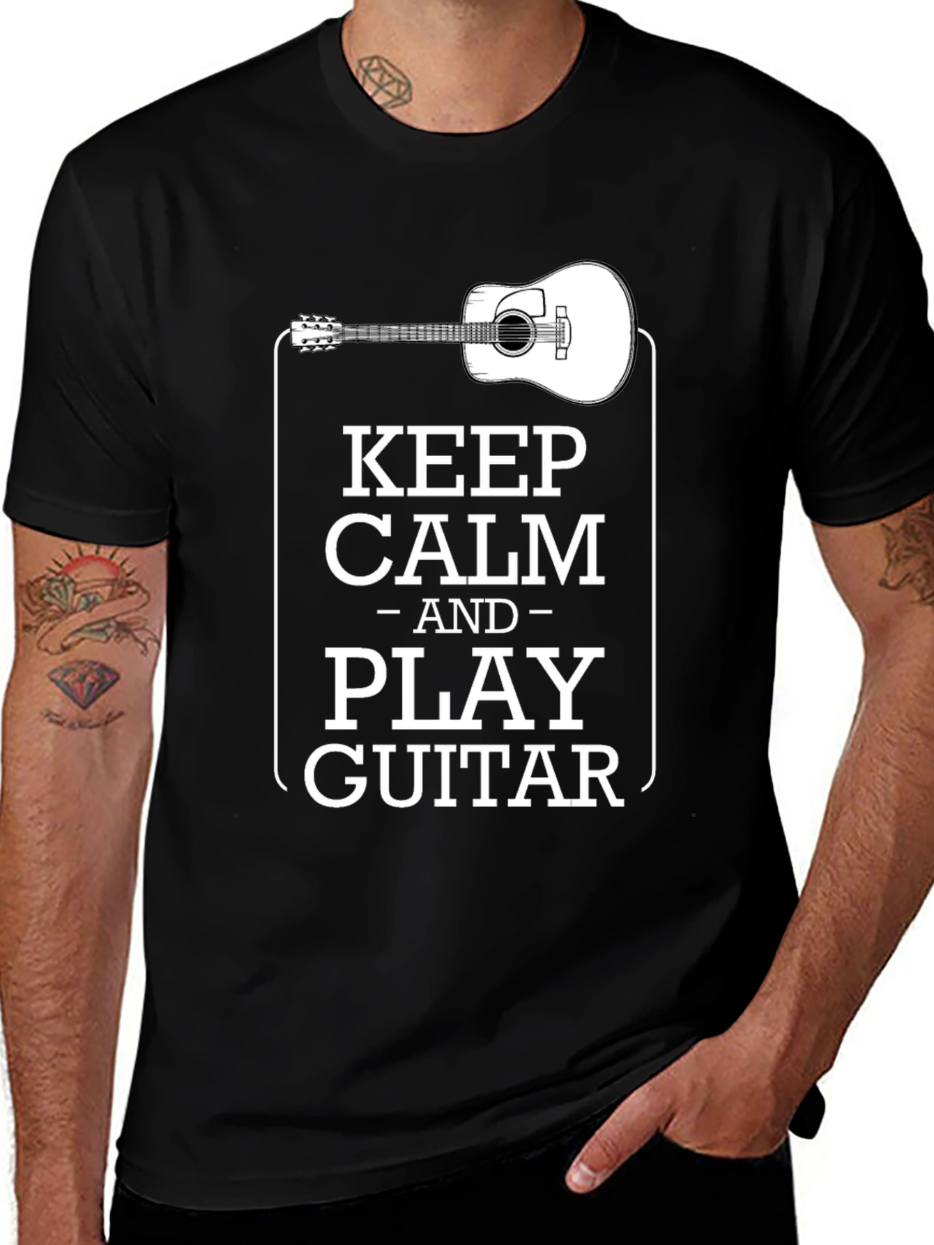 Variant 24 of Keep Calm and Play Guitar Graphic T-Shirt
