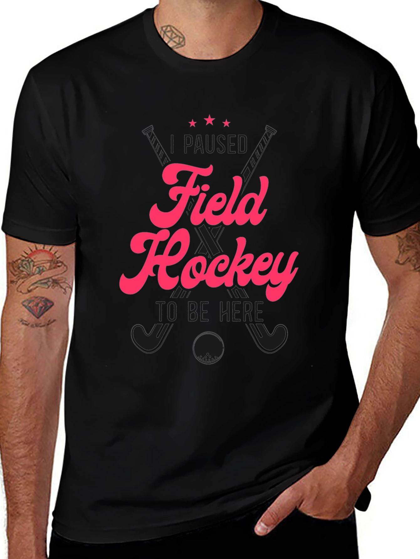 Variant 26 of Funny Field Hockey T-Shirt - "I Paused Field Hockey"