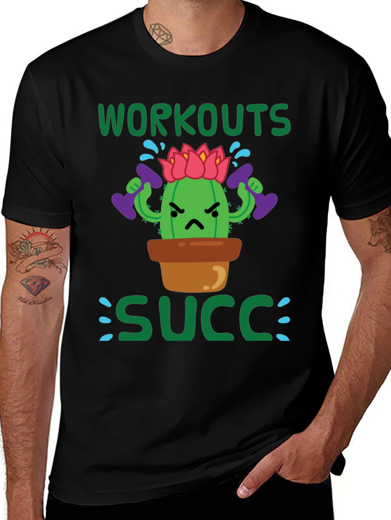 Variant 14 of Workouts Succ T-Shirt - Gym Humor