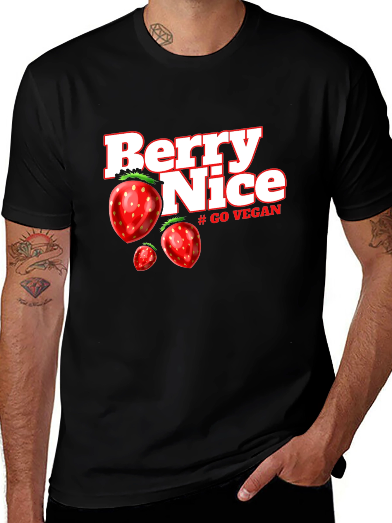 Variant 25 of Berry Nice Vegan T-Shirt