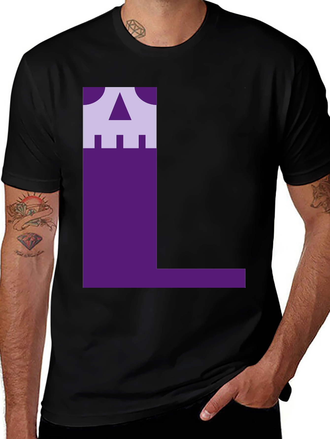 Variant 9 of Geometric 'L' Graphic Tee - Unique Design