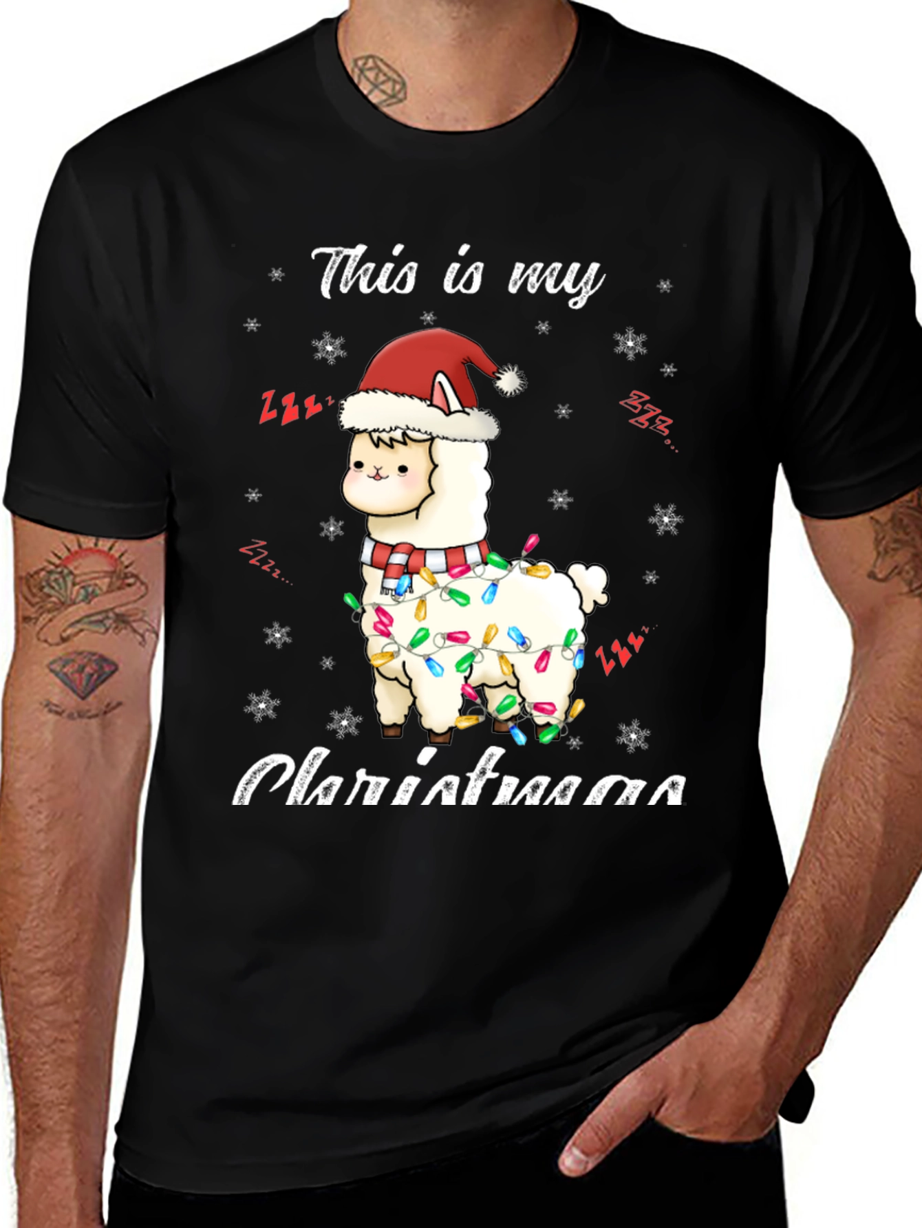 Alpaca Christmas T-Shirt Festive Holiday Tee