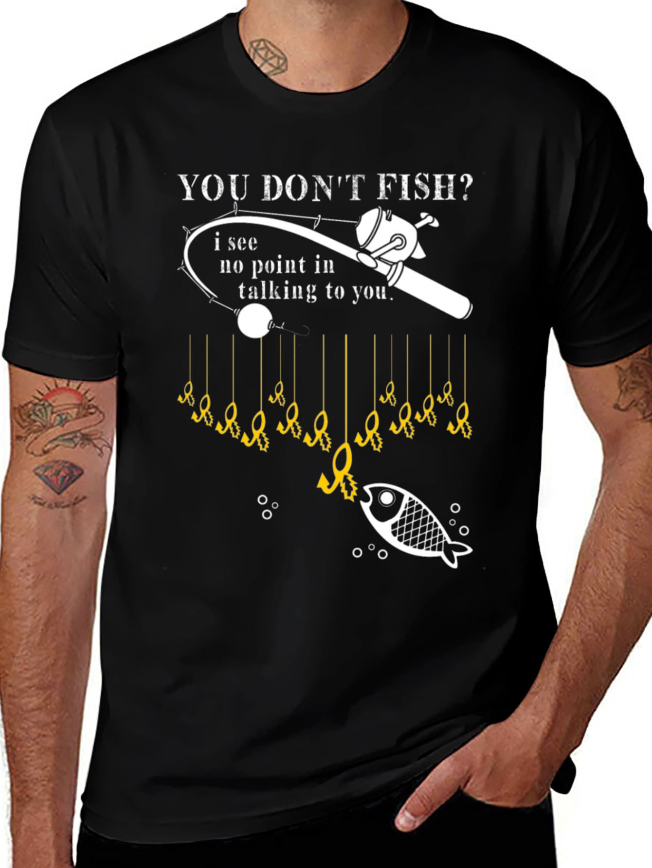 Variant 13 of Funny Fishing T-Shirt - You Don't Fish?