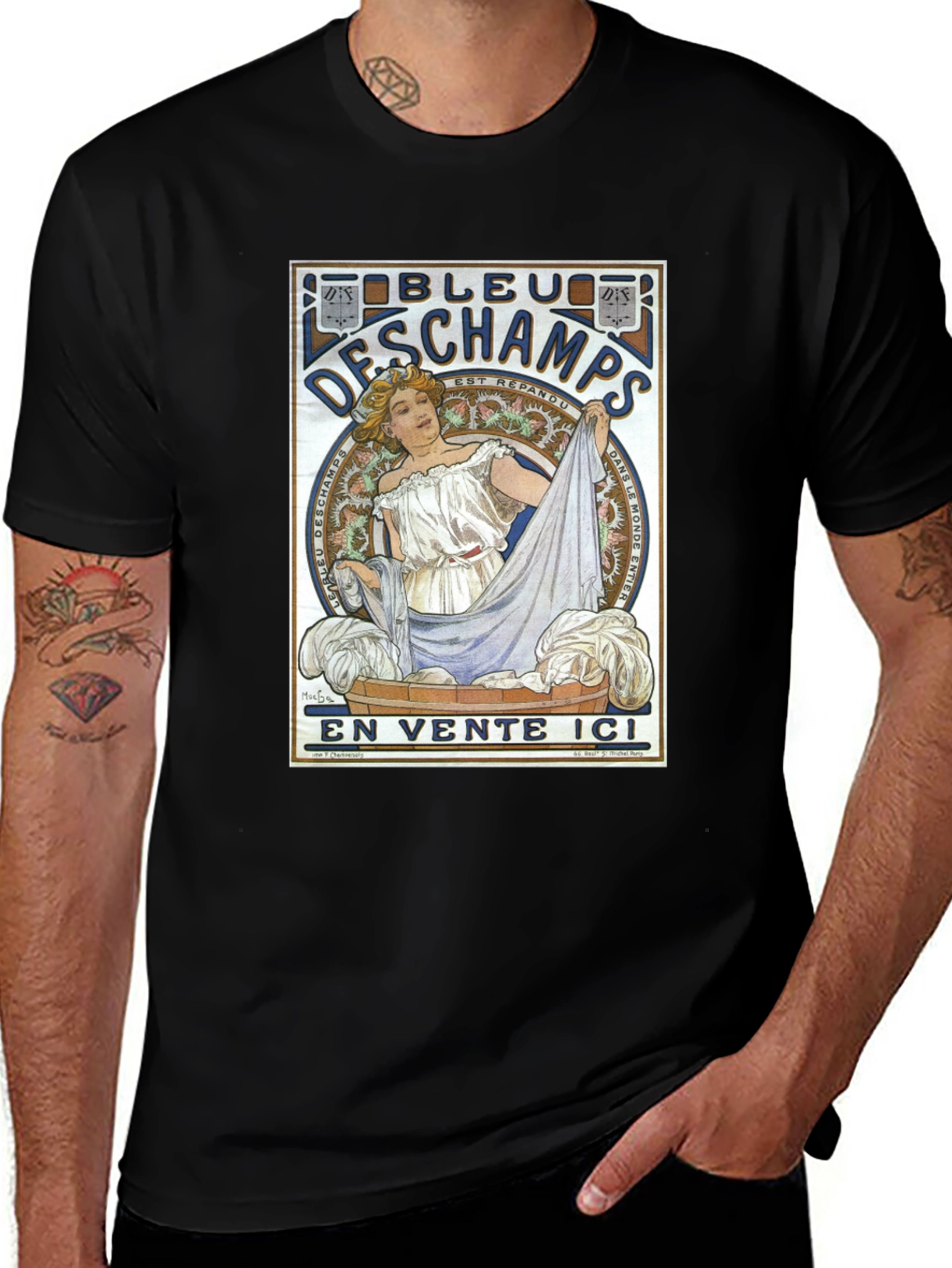 Variant 28 of Bleu DesChamps Vintage Style Graphic Tee