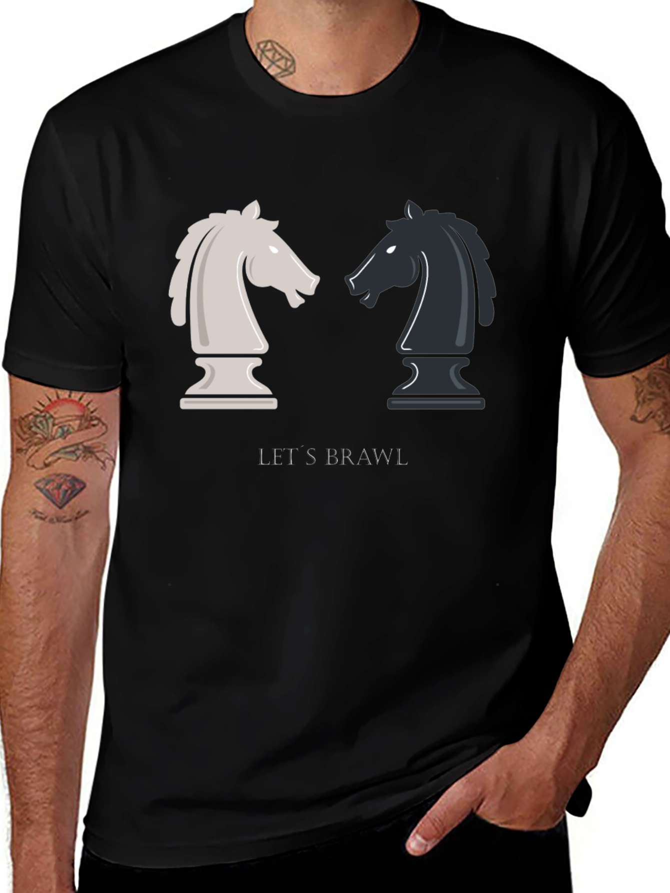 Variant 24 of Chess Knight Brawl Tee - Strategy & Style