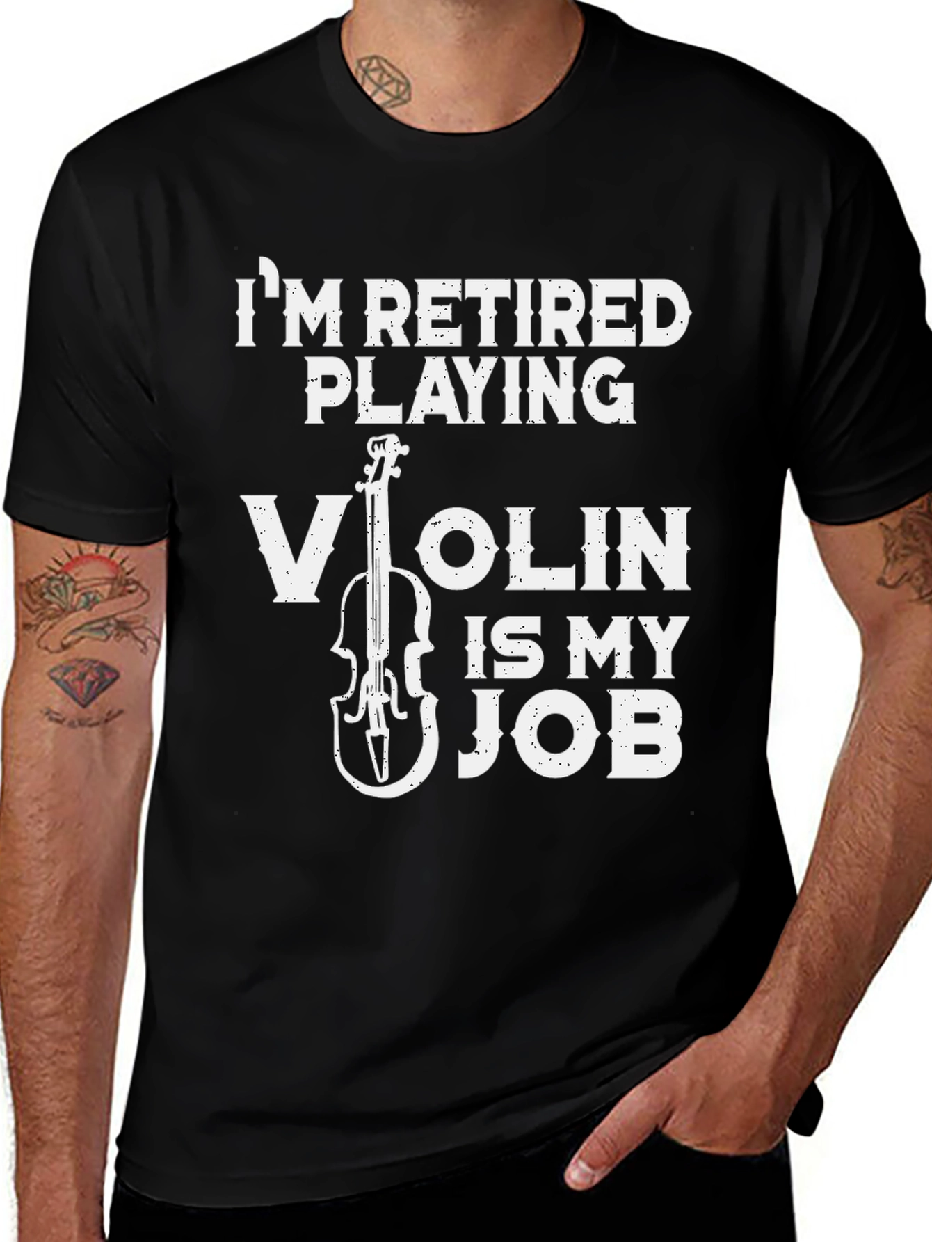Variant 15 of Retired Violinist T-Shirt - Musical Humor Tee