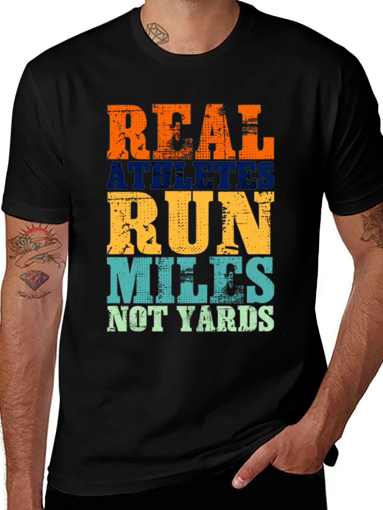 Variant 26 of Real Athletes Run Miles T-Shirt