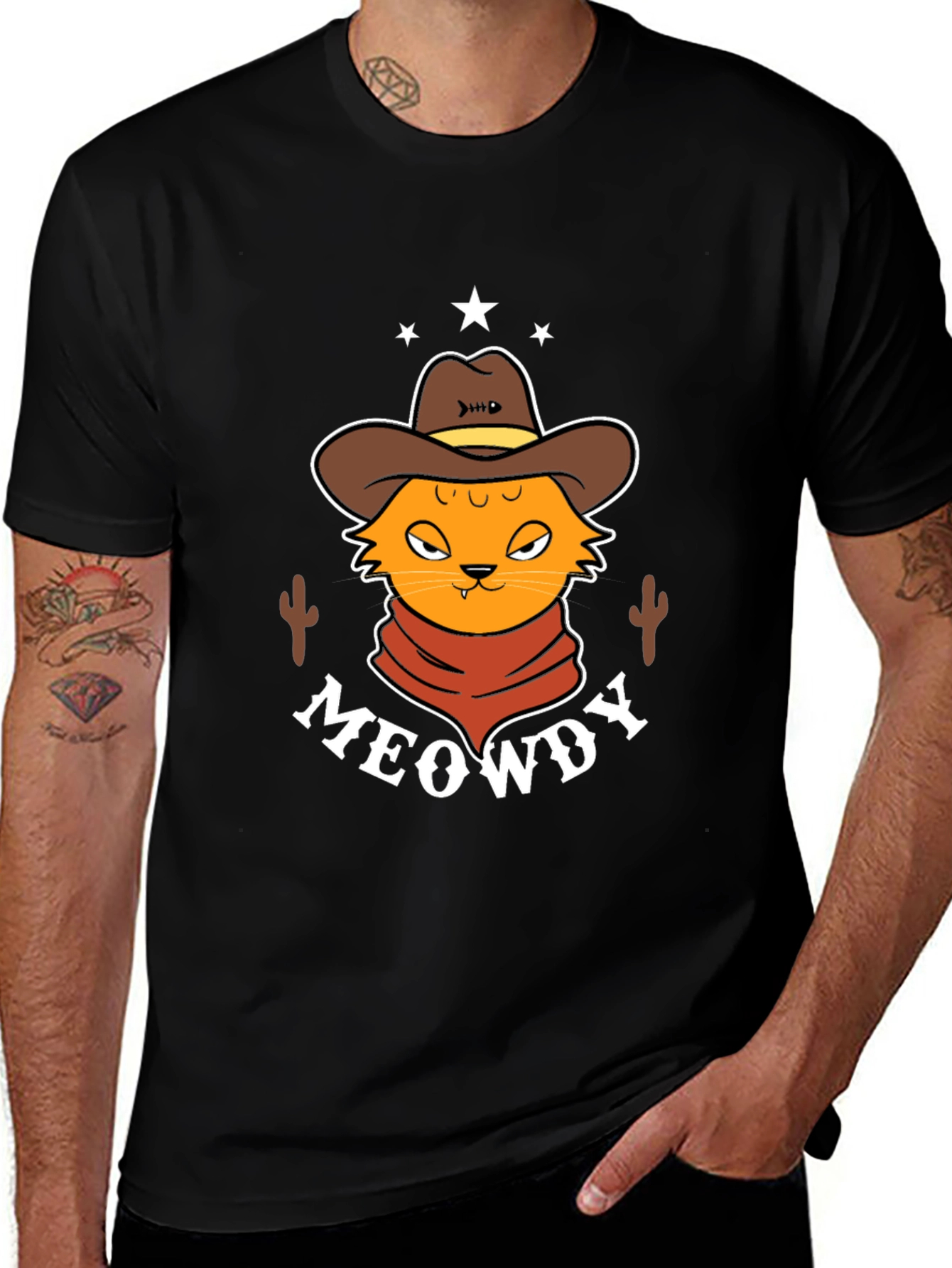 Variant 15 of Meowdy Cat Cowboy T-Shirt