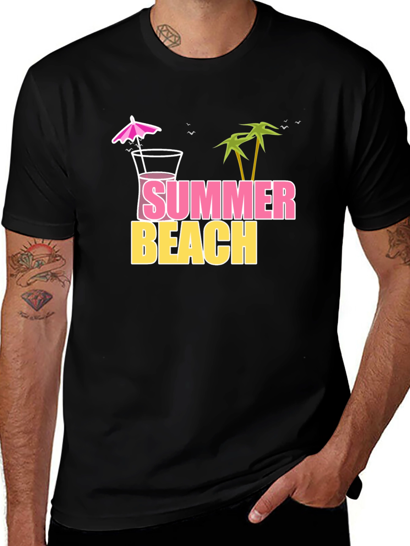 Variant 9 of Summer Beach Graphic T-Shirt