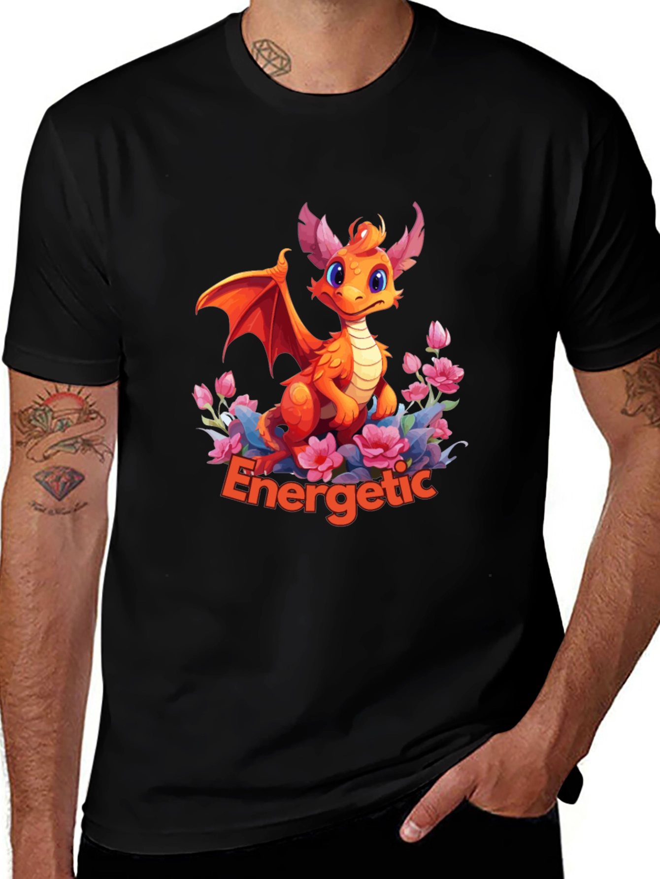 Variant 18 of Energetic Dragon Graphic Tee