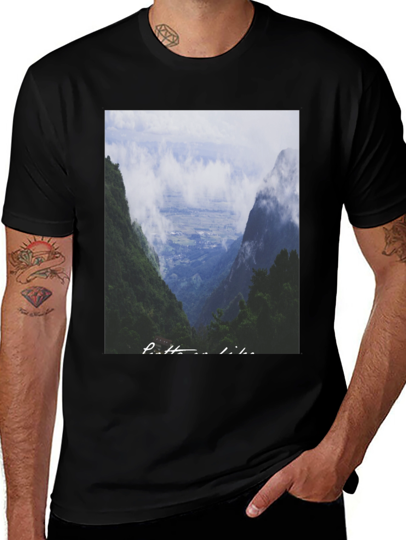 Variant 5 of Mountain View Black T-Shirt