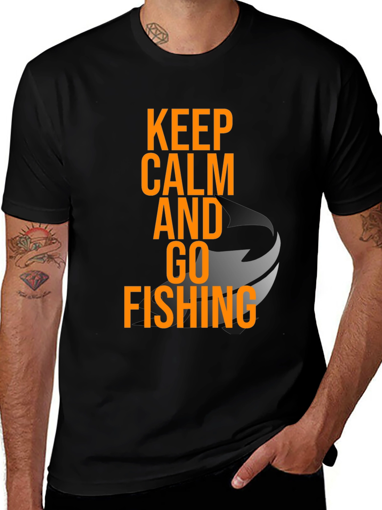 Variant 11 of Keep Calm and Go Fishing Tee - Angler Gift