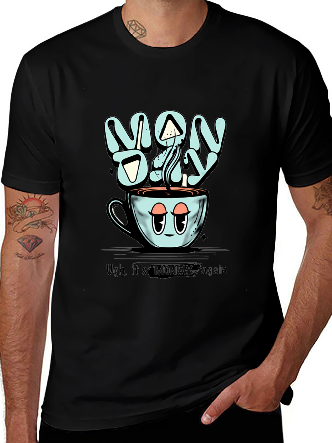Monday Blues T-Shirt - Coffee Cup Design