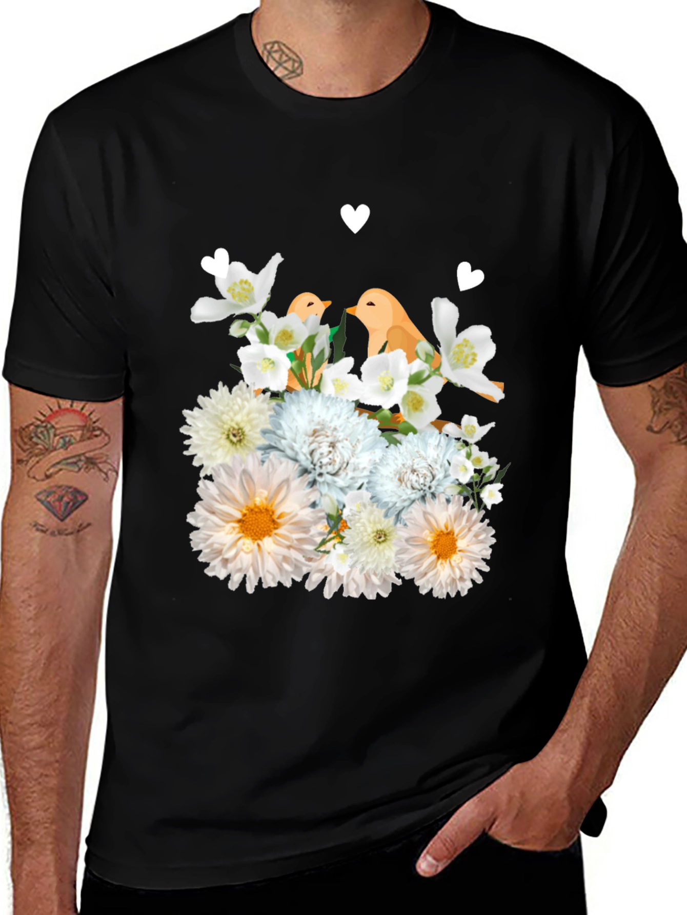 Variant 25 of Floral Bird Graphic T-Shirt - Soft Cotton Blend
