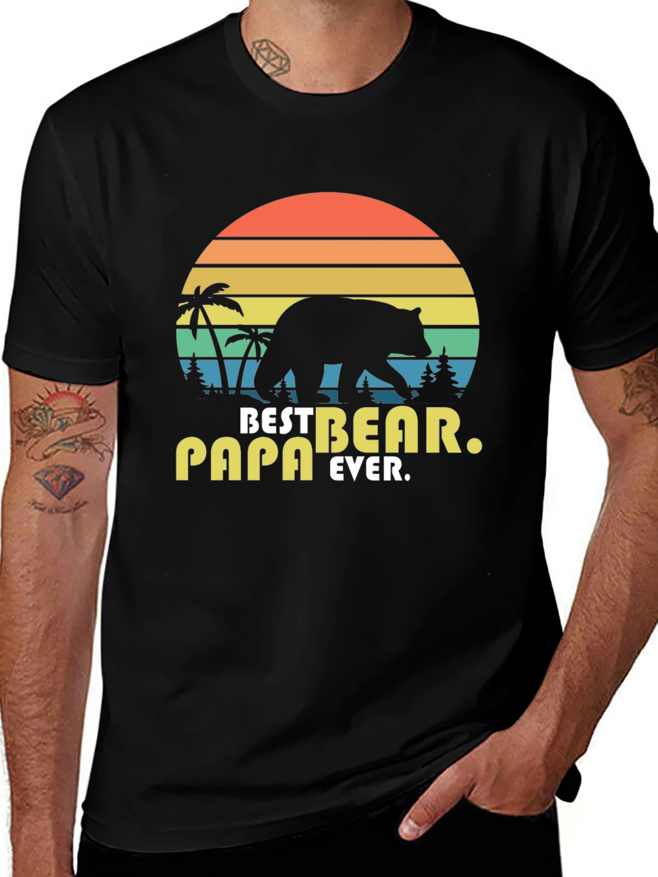 Variant 23 of Best Papa Bear Ever Graphic T-Shirt