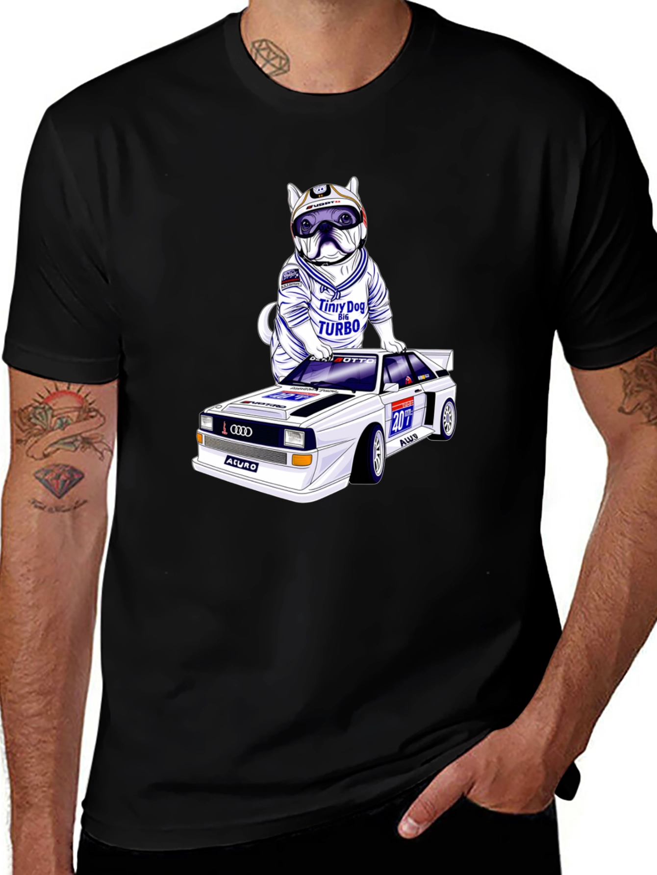 Dog Turbo T-Shirt: Race Car Design