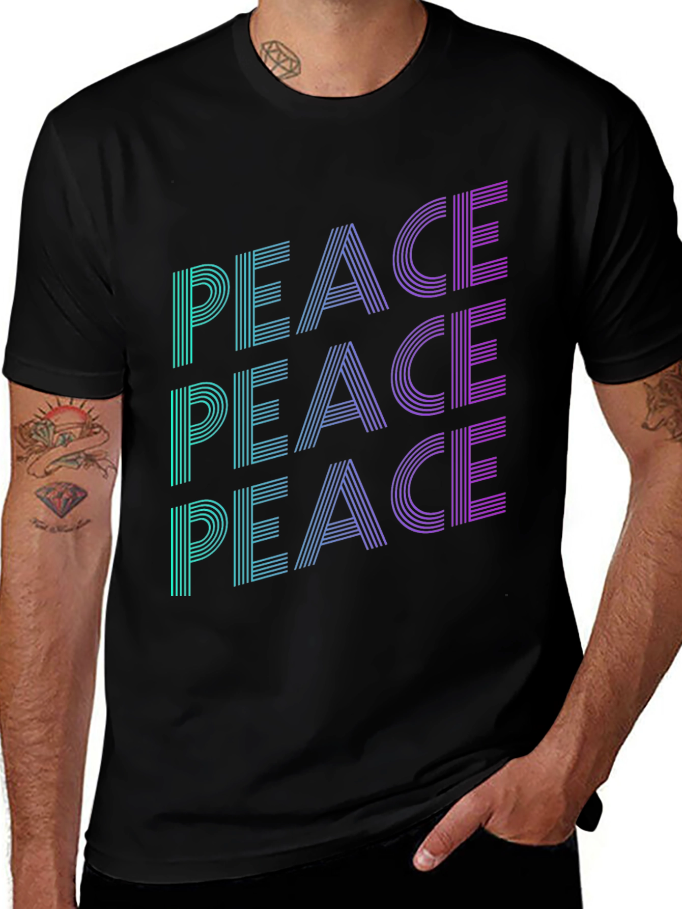Variant 24 of Peace Gradient Graphic T-Shirt