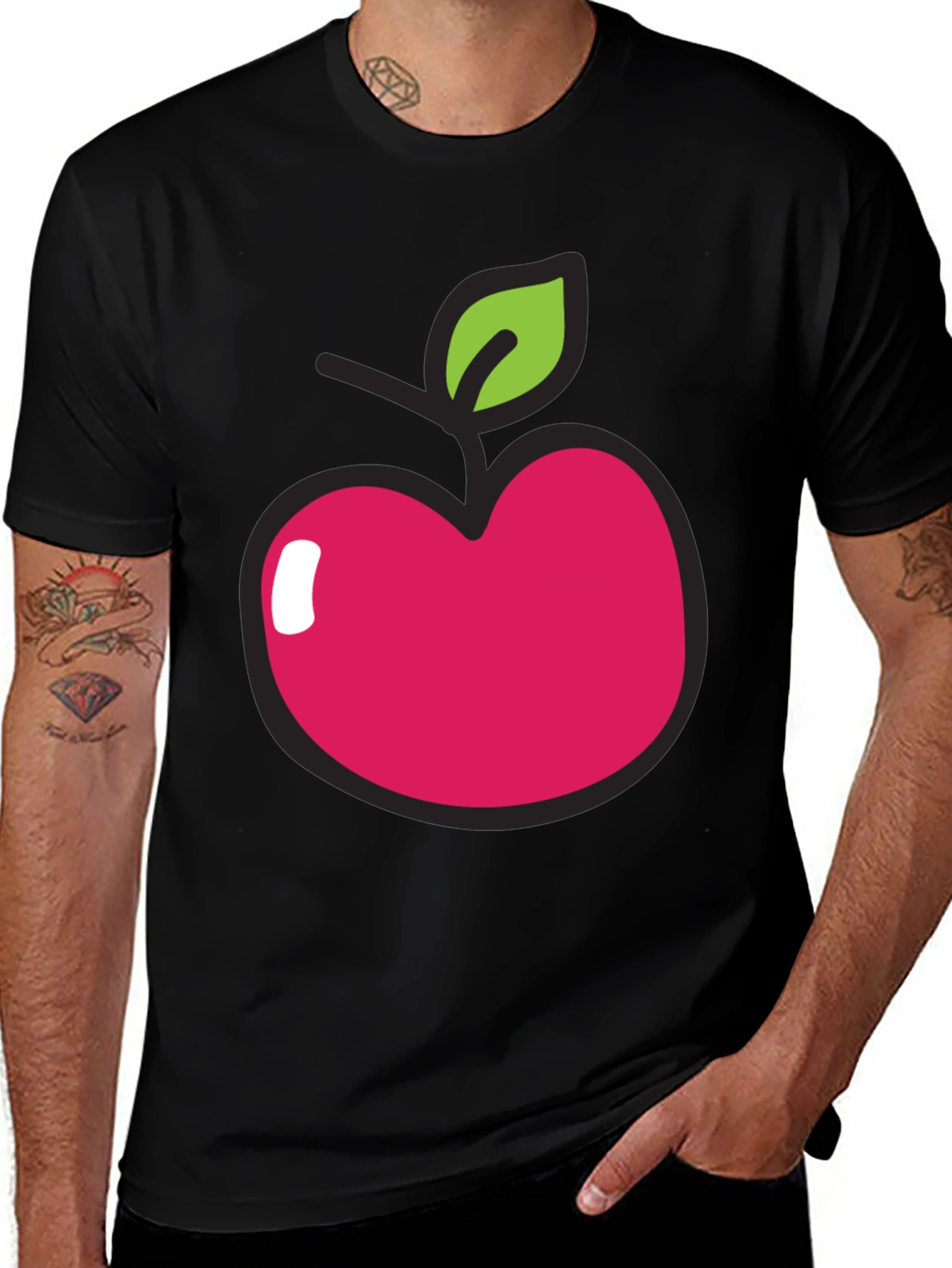 Variant 3 of Apple Graphic Tee - Casual Comfort
