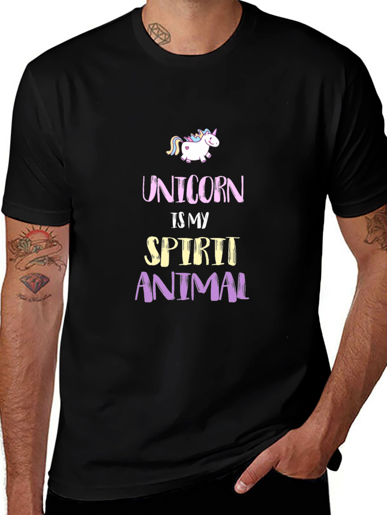 Variant 13 of Unicorn Spirit Animal T-Shirt - Men's Graphic Tee