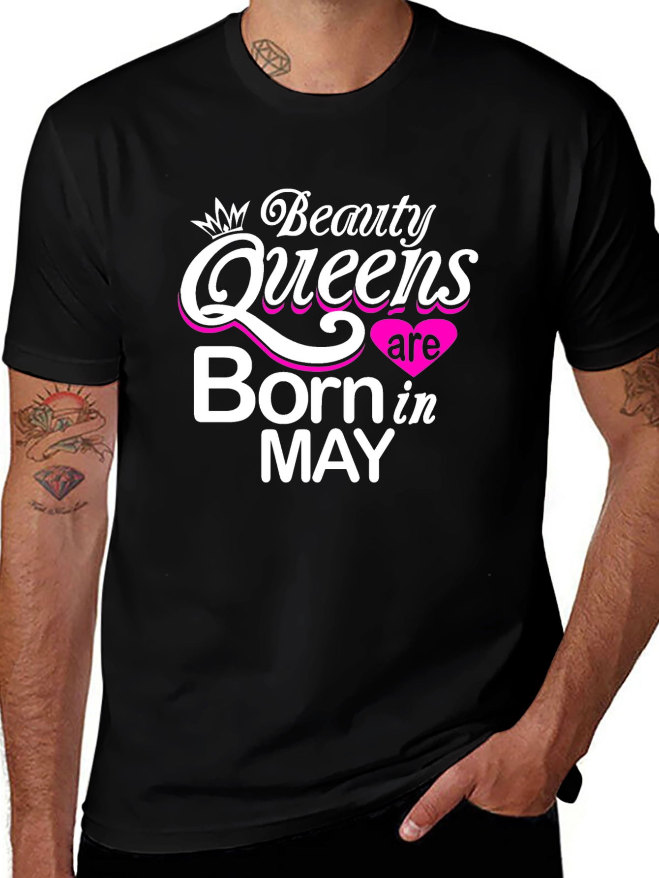 Beauty Queens Born in May - Black T-Shirt