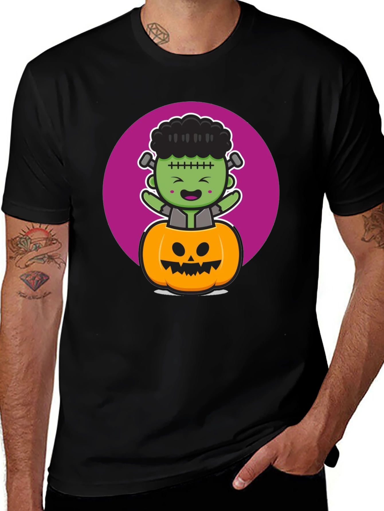 Halloween Frankenstein Pumpkin T-Shirt