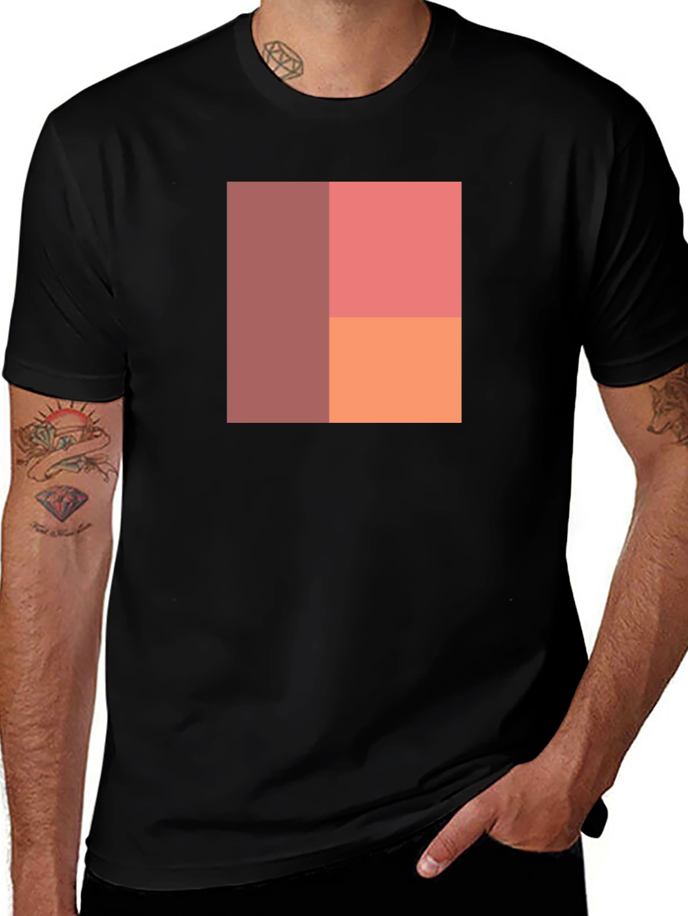 Modern Color Block T-Shirt - Casual Style
