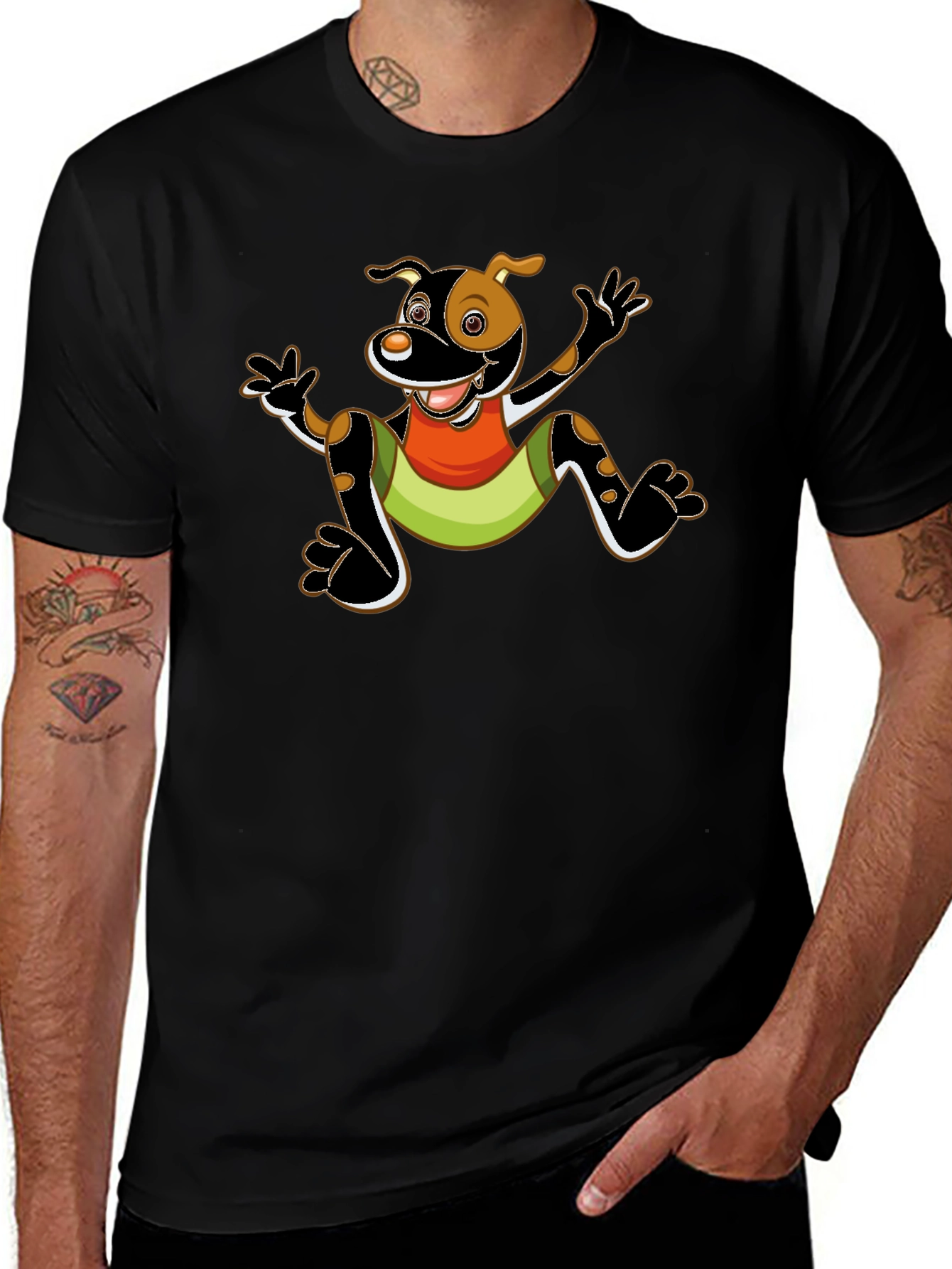 Variant 20 of Cartoon Dog Graphic Tee - Fun and Playful Style