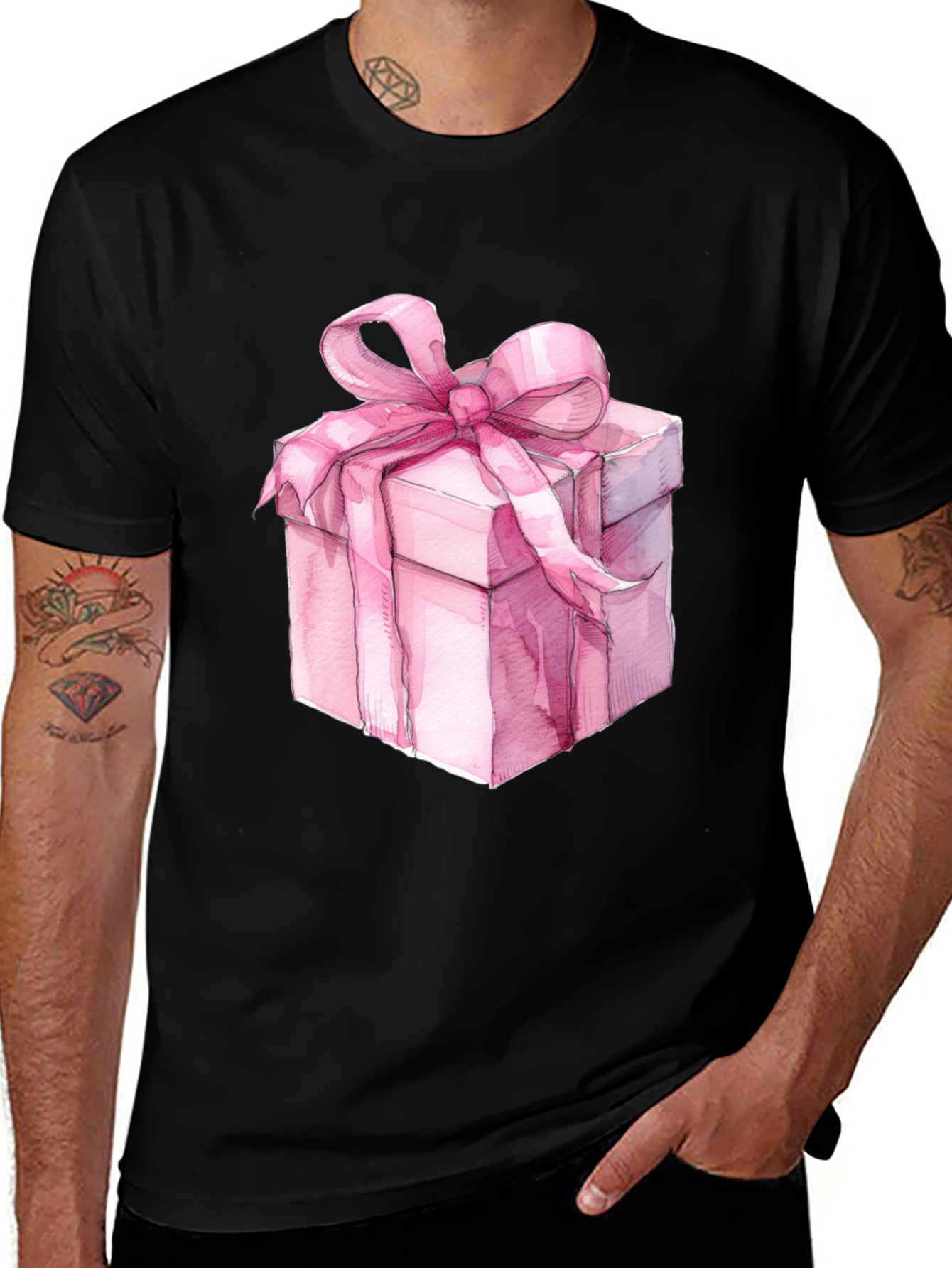 Variant 27 of Pink Gift Box Graphic Tee