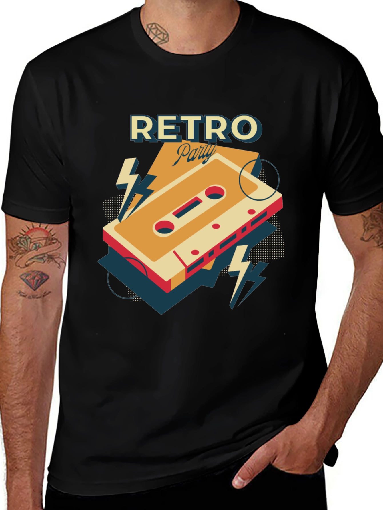 Variant 18 of Retro Party Cassette Graphic Tee - Cool 80s Style