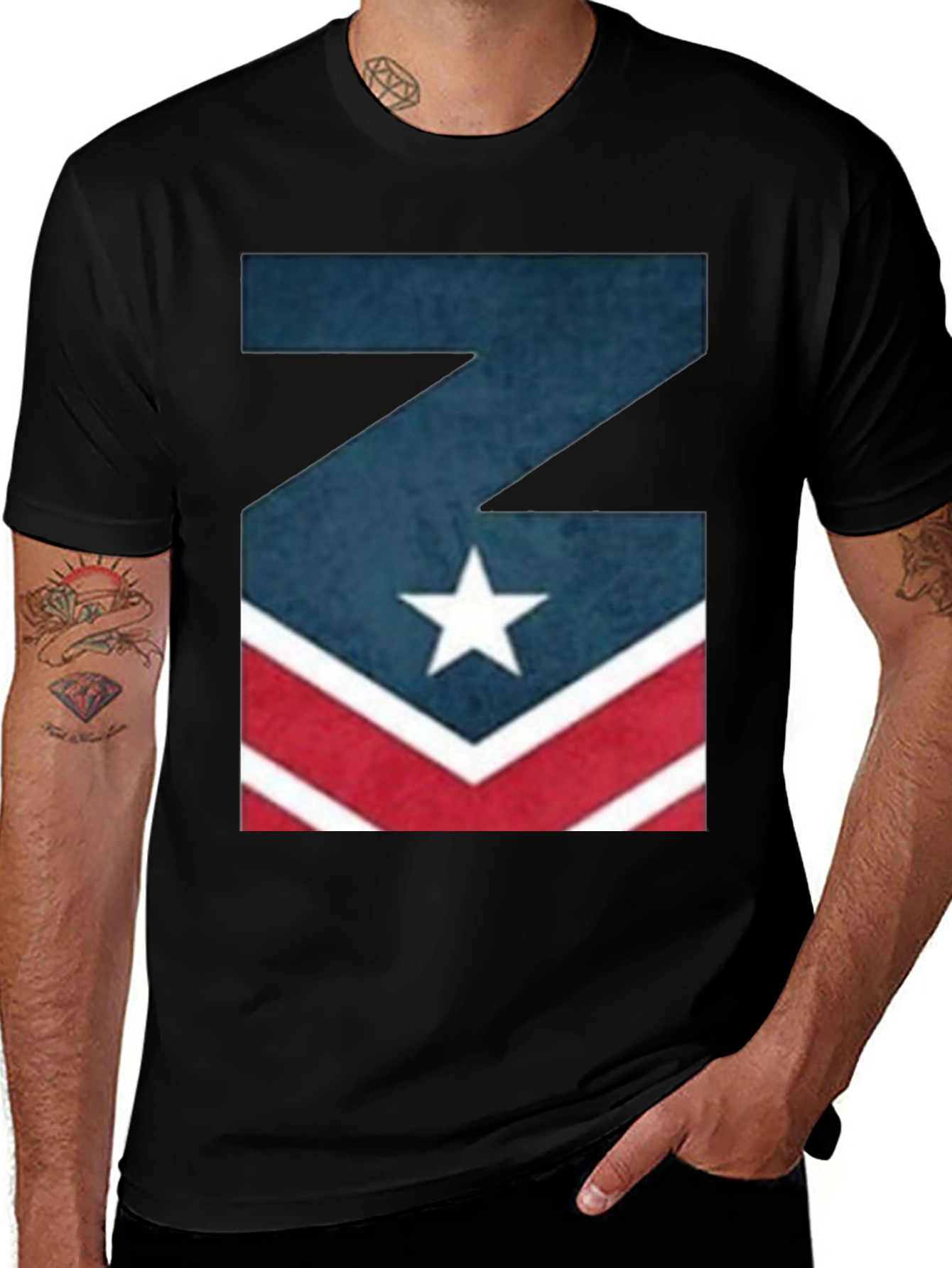Patriotic Z Letter T-Shirt